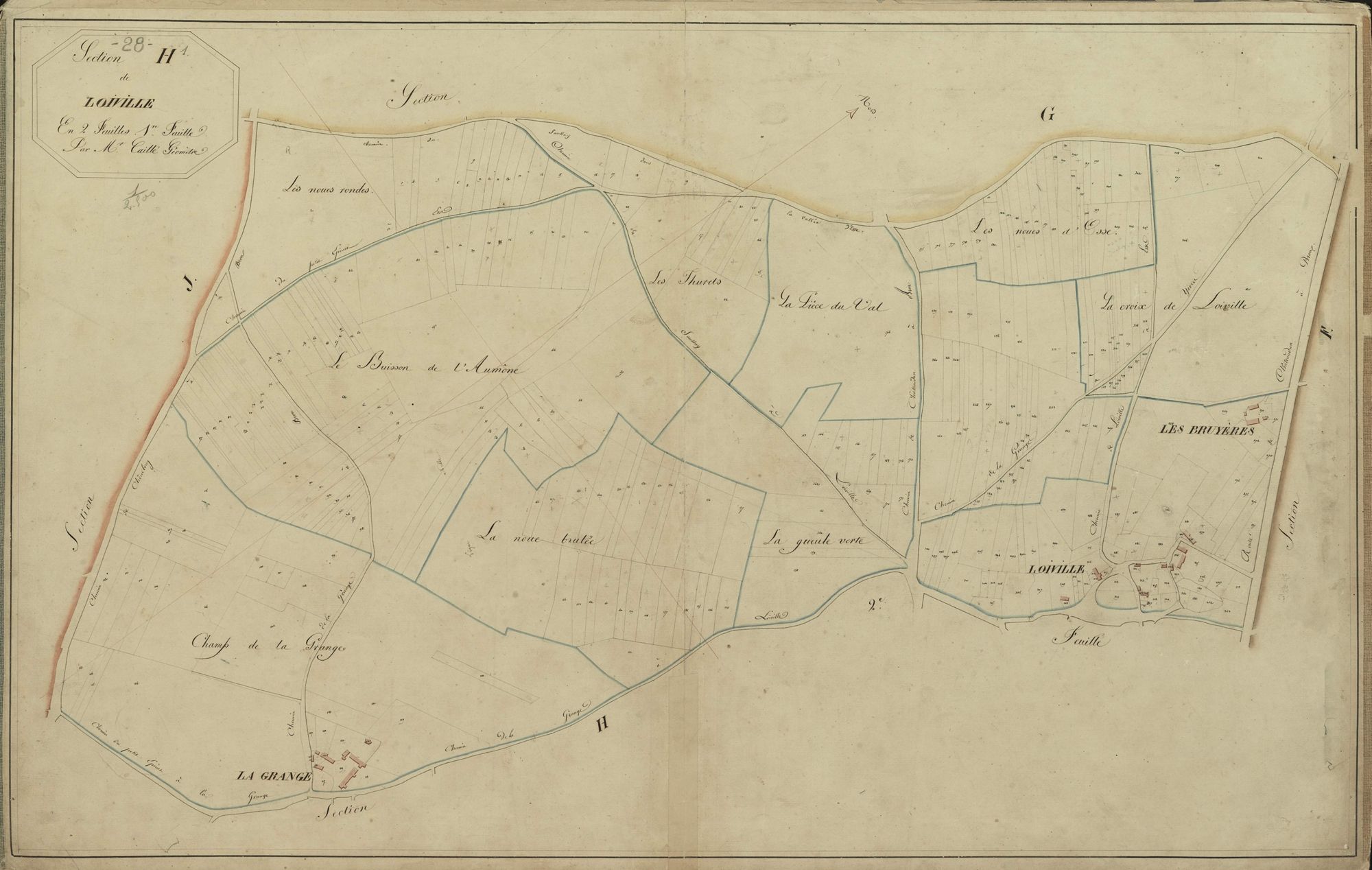 Section H, Loiville, feuille 1.