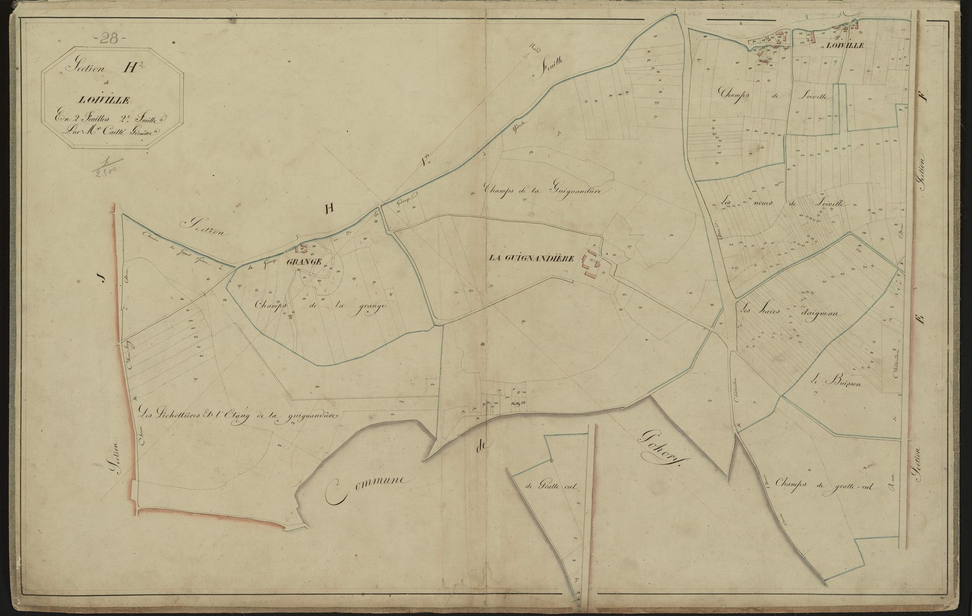 Section H, Loiville, feuille 2.