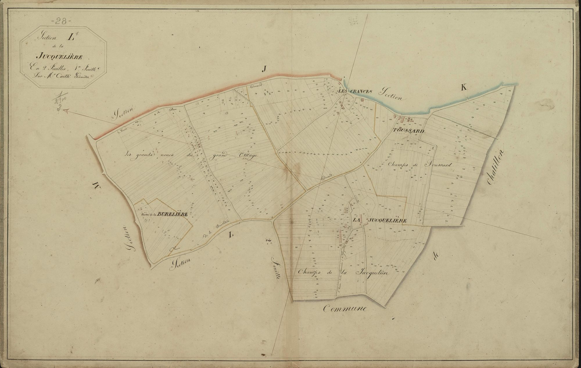 Section L, la Jucquelière, feuille 1.