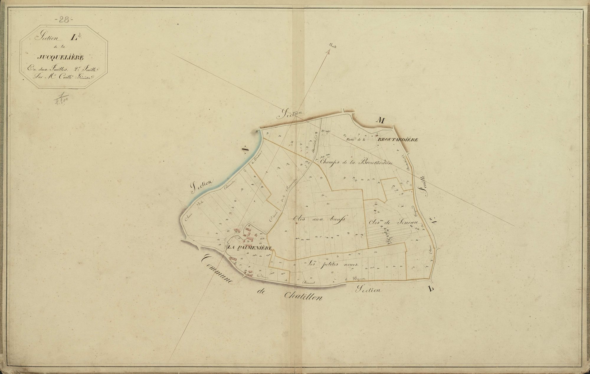 Section L, la Jucquelière, feuille 2.