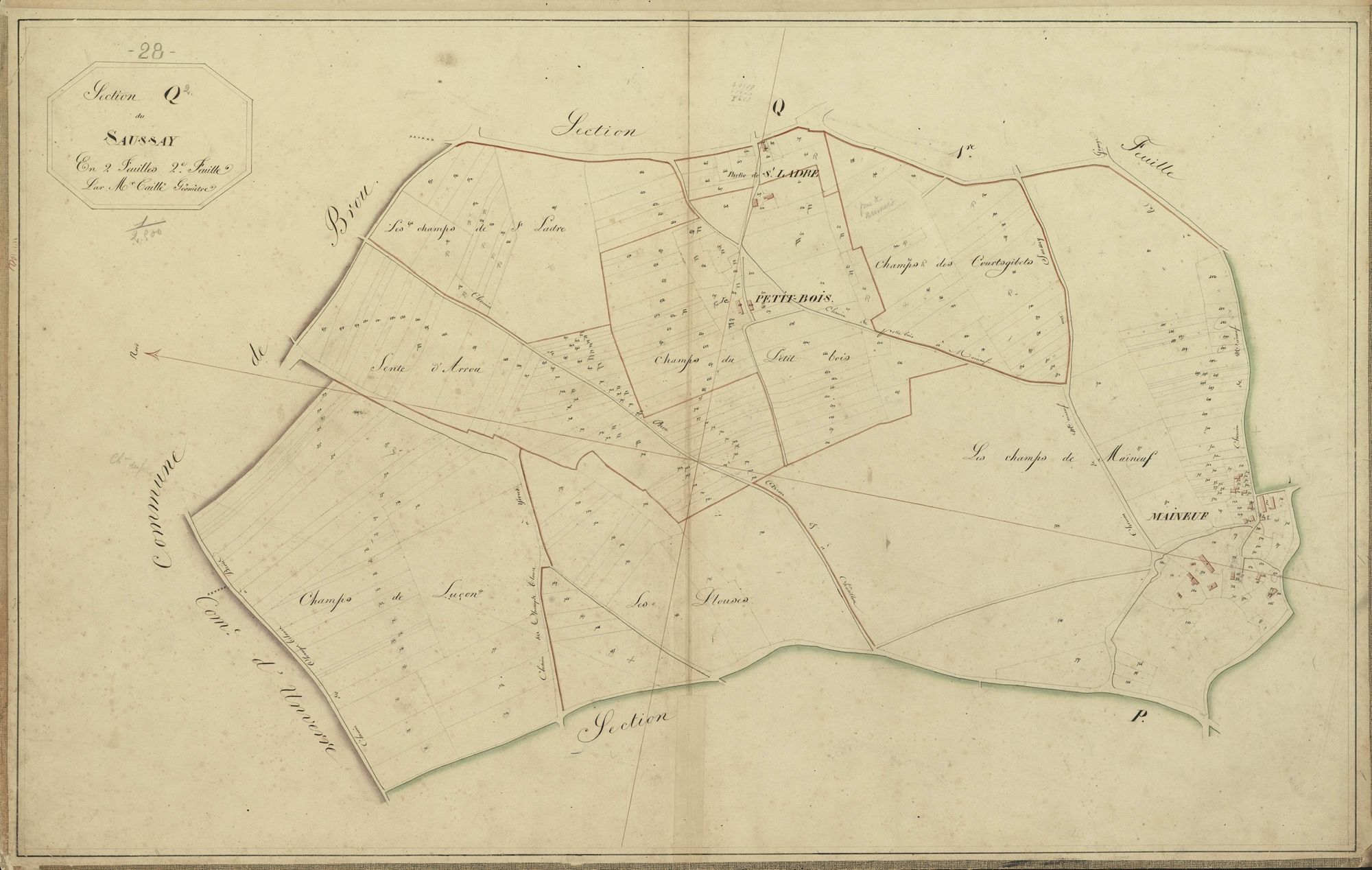 Section Q, Saussay, feuille 2.