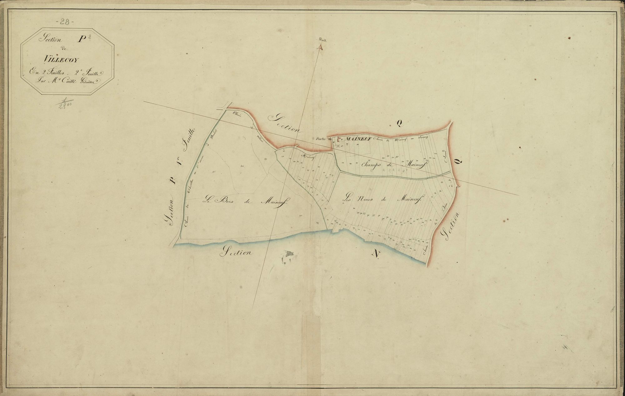 Section P, Villecoy, feuille 2.