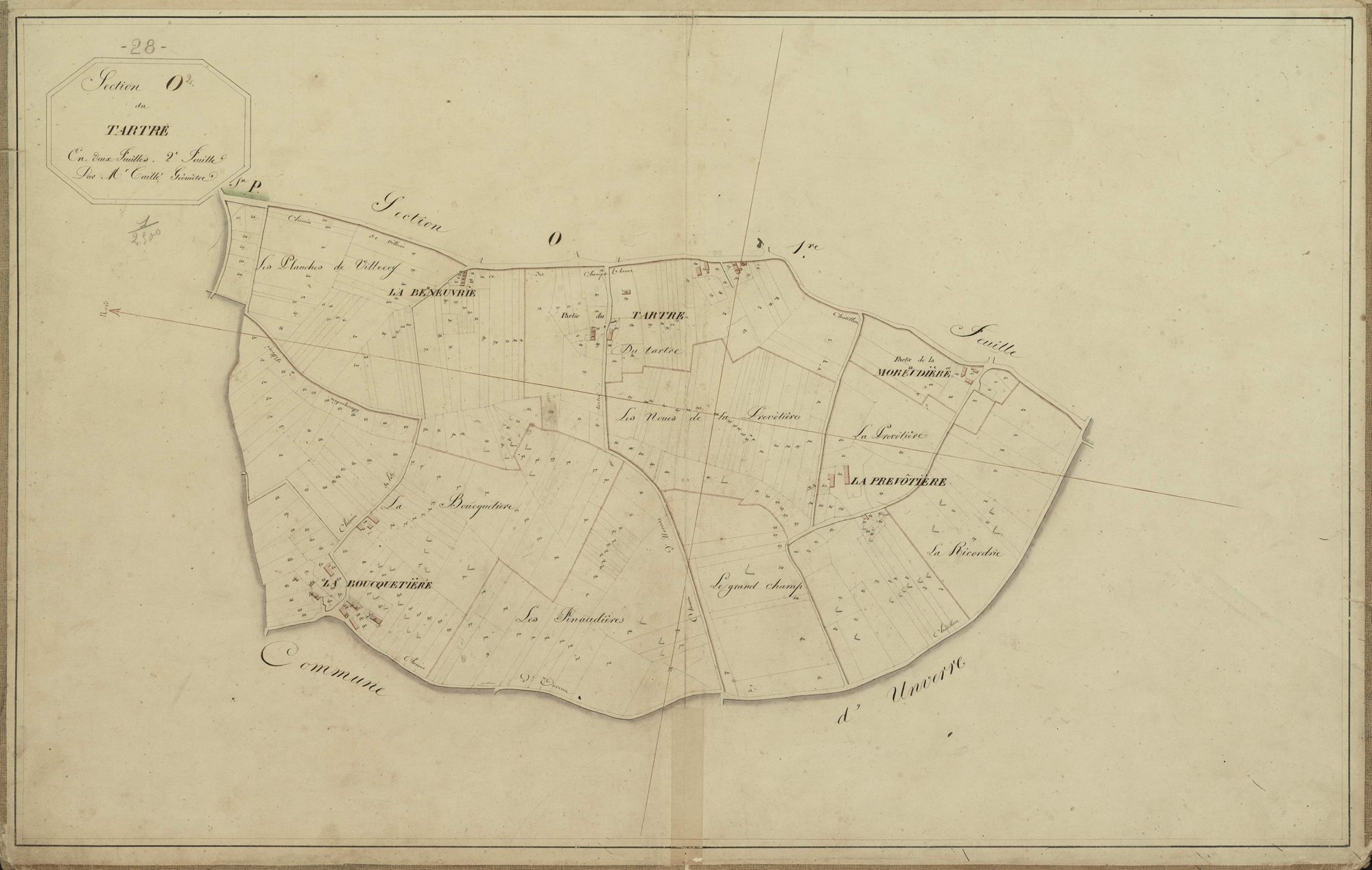 Section O, le Tartre, feuille 2.