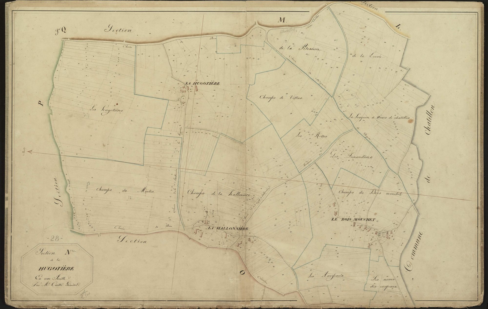 Section N, la Hugotière, en une feuille.