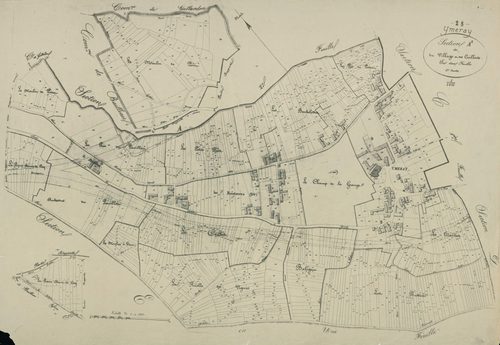 Section A, le Village et les Cuillerts, feuille 1.