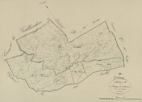 Section A, le Village et les Cuillerts, feuille 2.