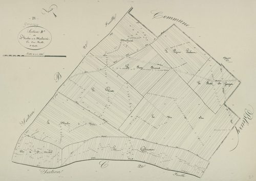 Section B, les Roches et Malavisé, feuille 3.
