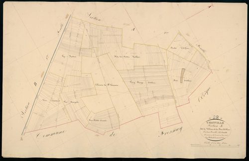Section A, Villeau et le Bois d'Othon, feuille 3.
