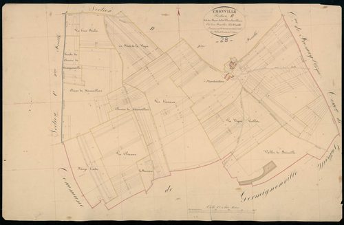 Section B, les Roses et Planchevilliers, feuille 3.
