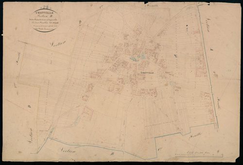 Section D, le Chemin des Anes et d'Ymonville, feuille 3 / Terminée sur le terrain par Monsieur Fissot, Géomètre secondaire.