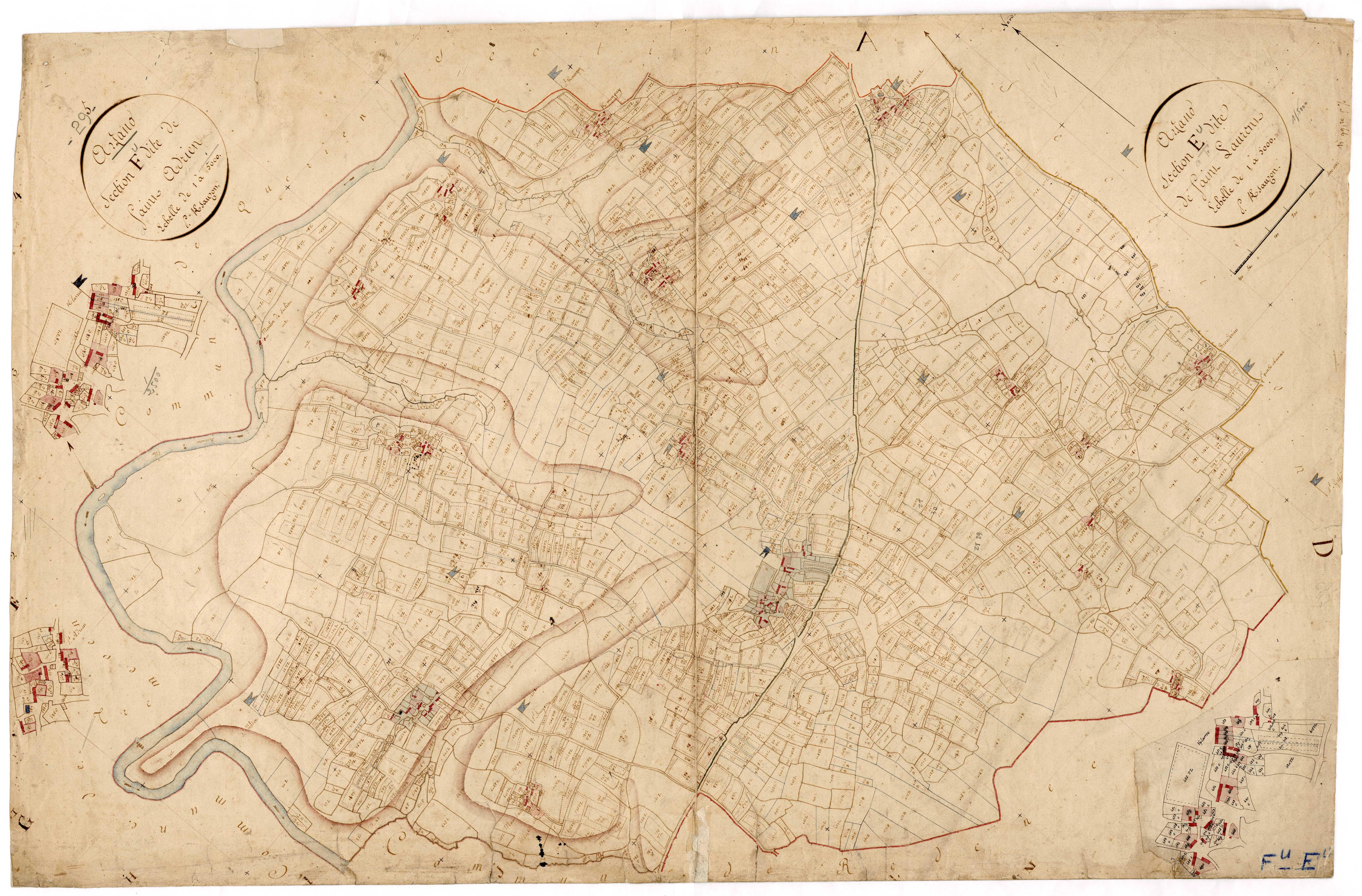 Sections E de Saint-Laurent et F de Saint-Adrien.