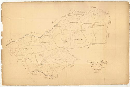 Tableau d'assemblage des lieux-dits composant la section A de Toulanforest.