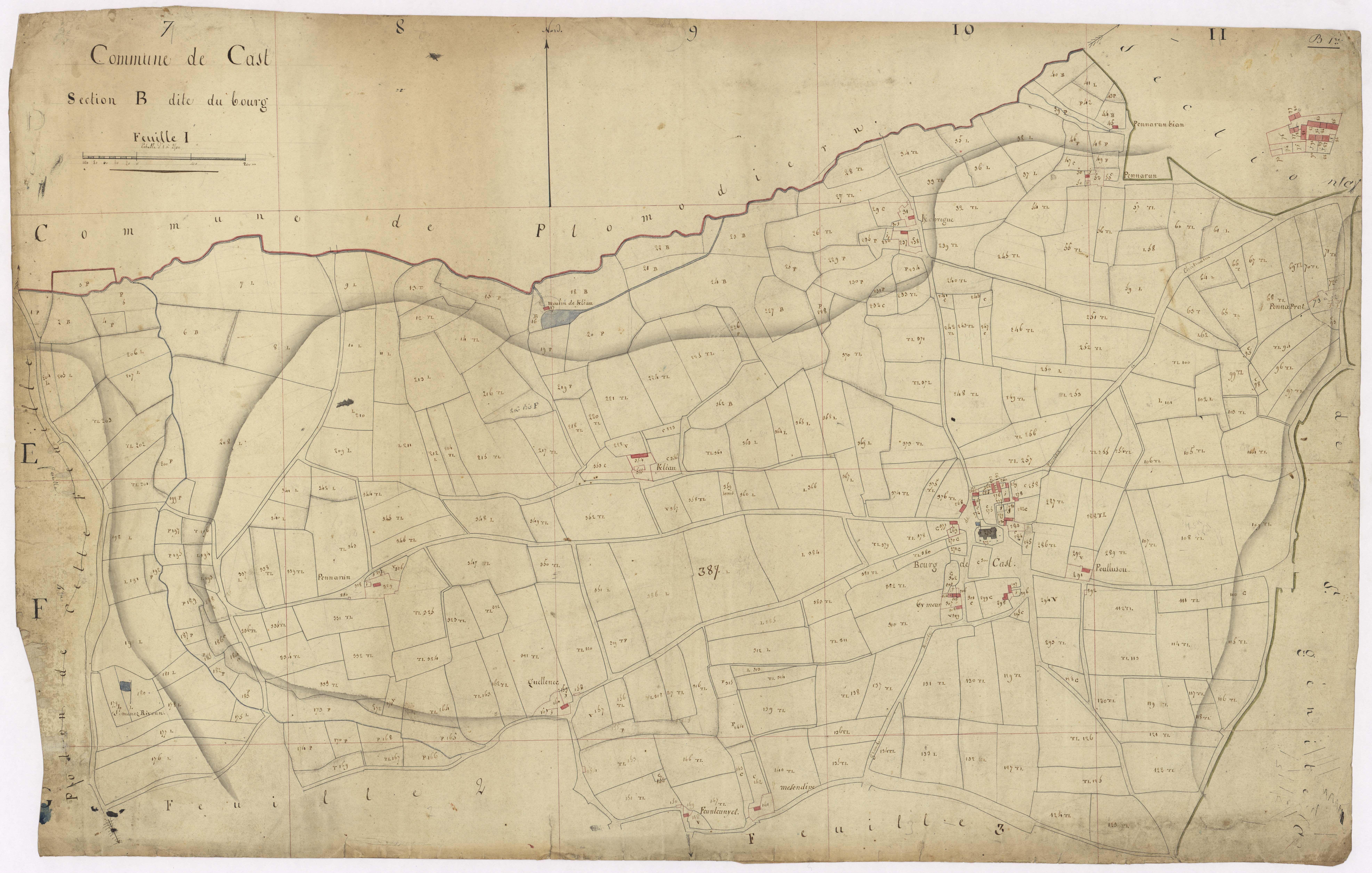 Section B 1 du bourg (portion 1).