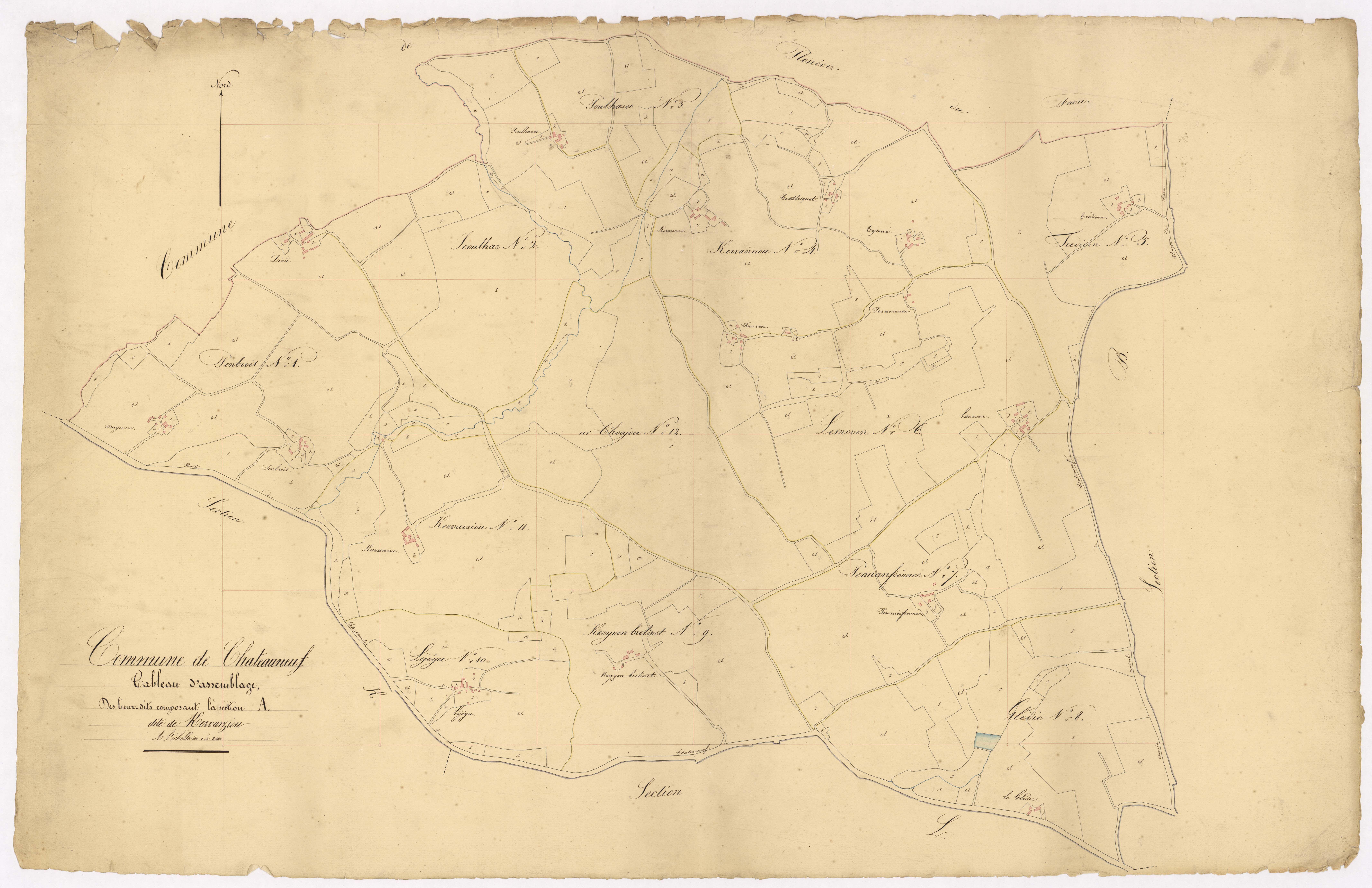 Tableau d'assemblage de la section A.