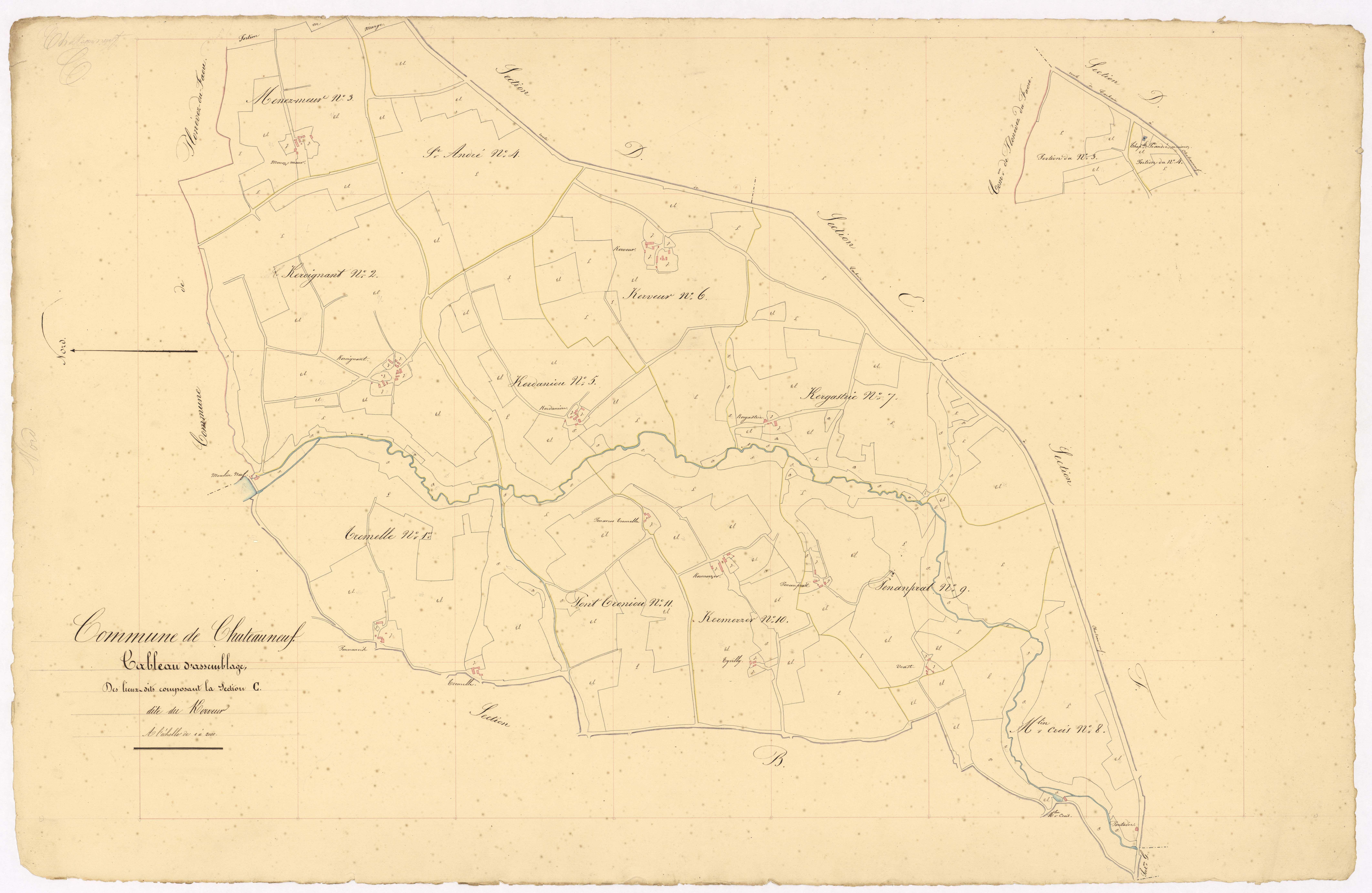 Tableau d'assemblage de la section C.