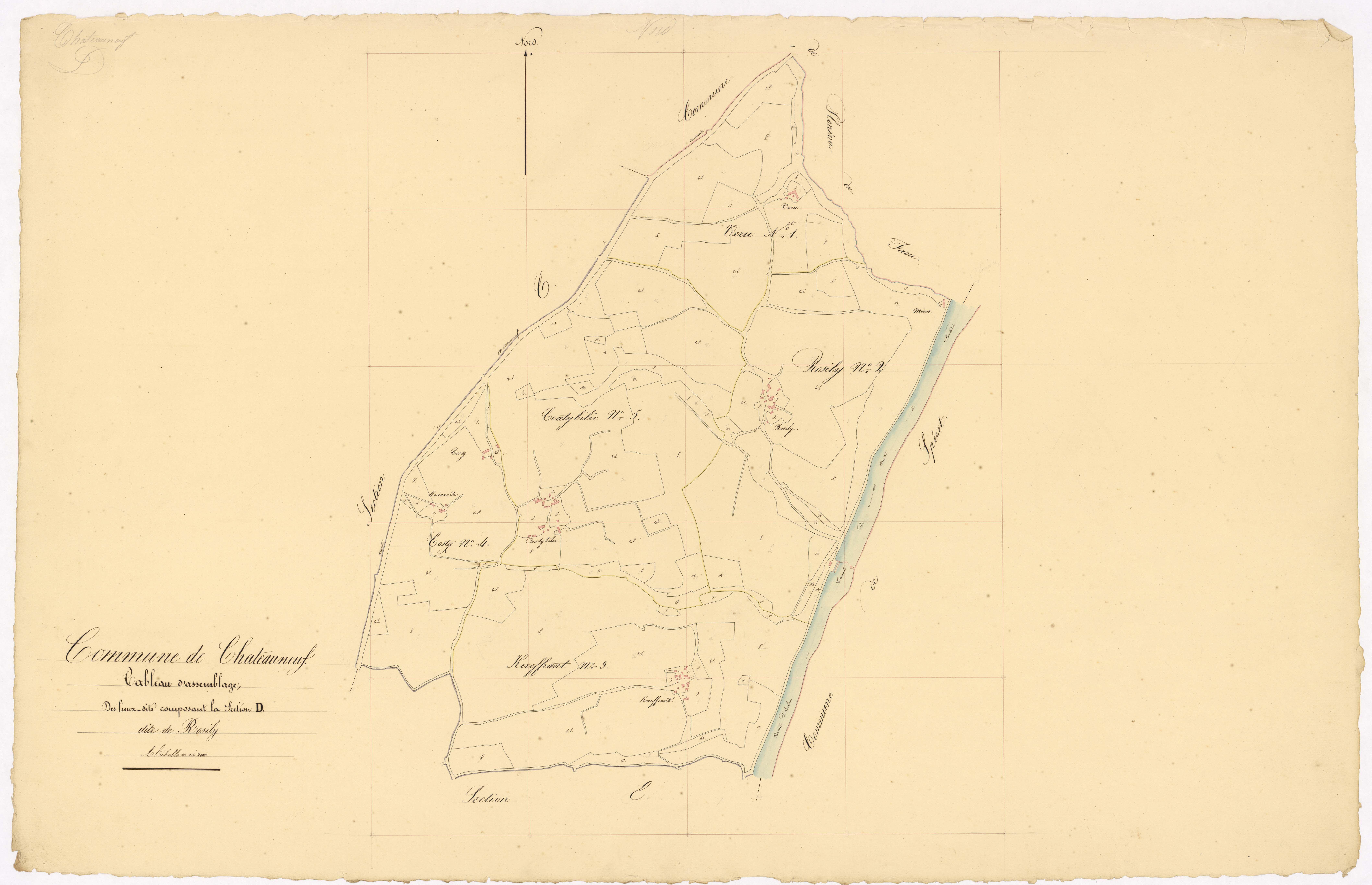 Tableau d'assemblage de la section D.