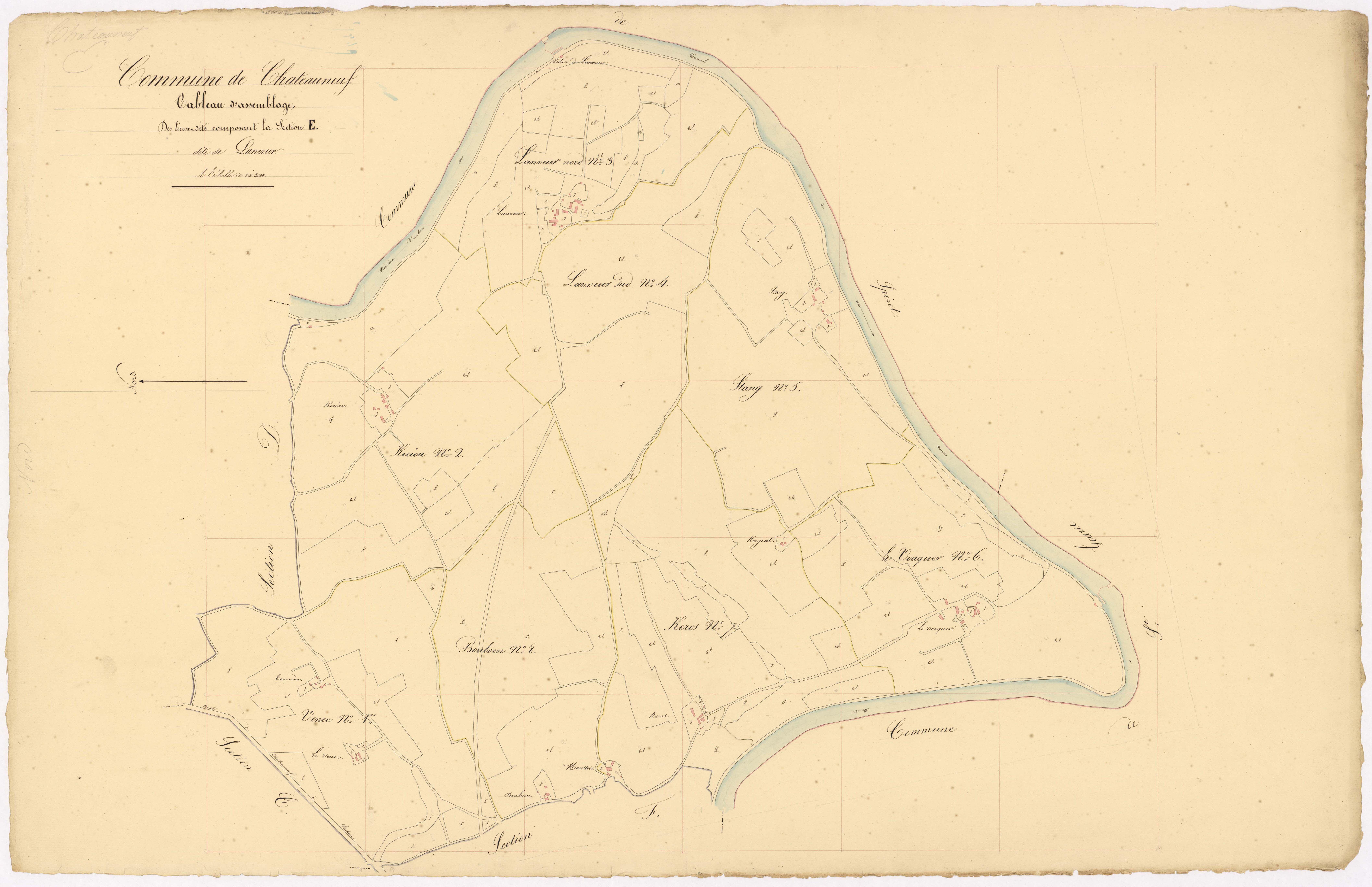 Tableau d'assemblage de la section E.