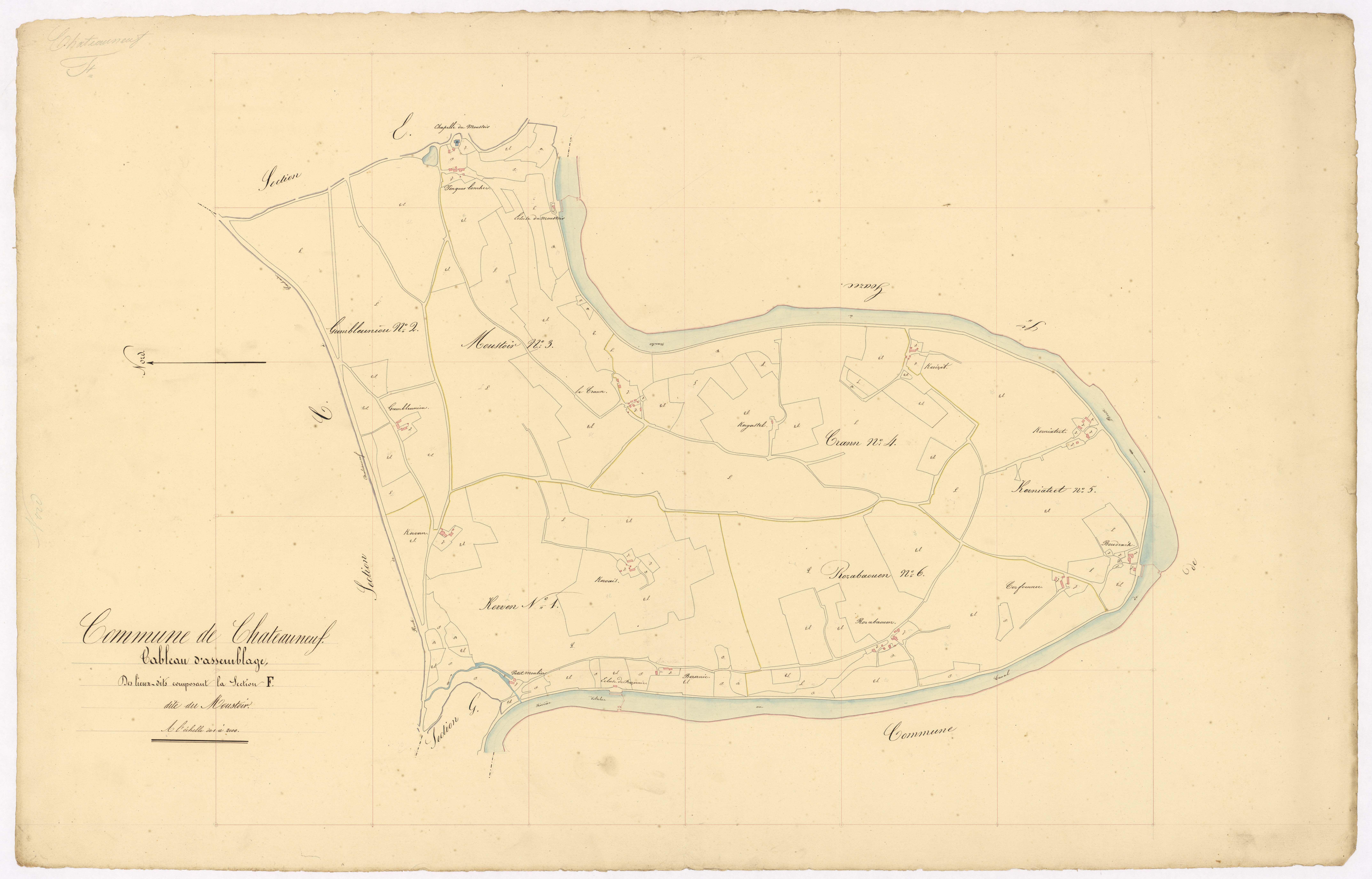 Tableau d'assemblage de la section F.