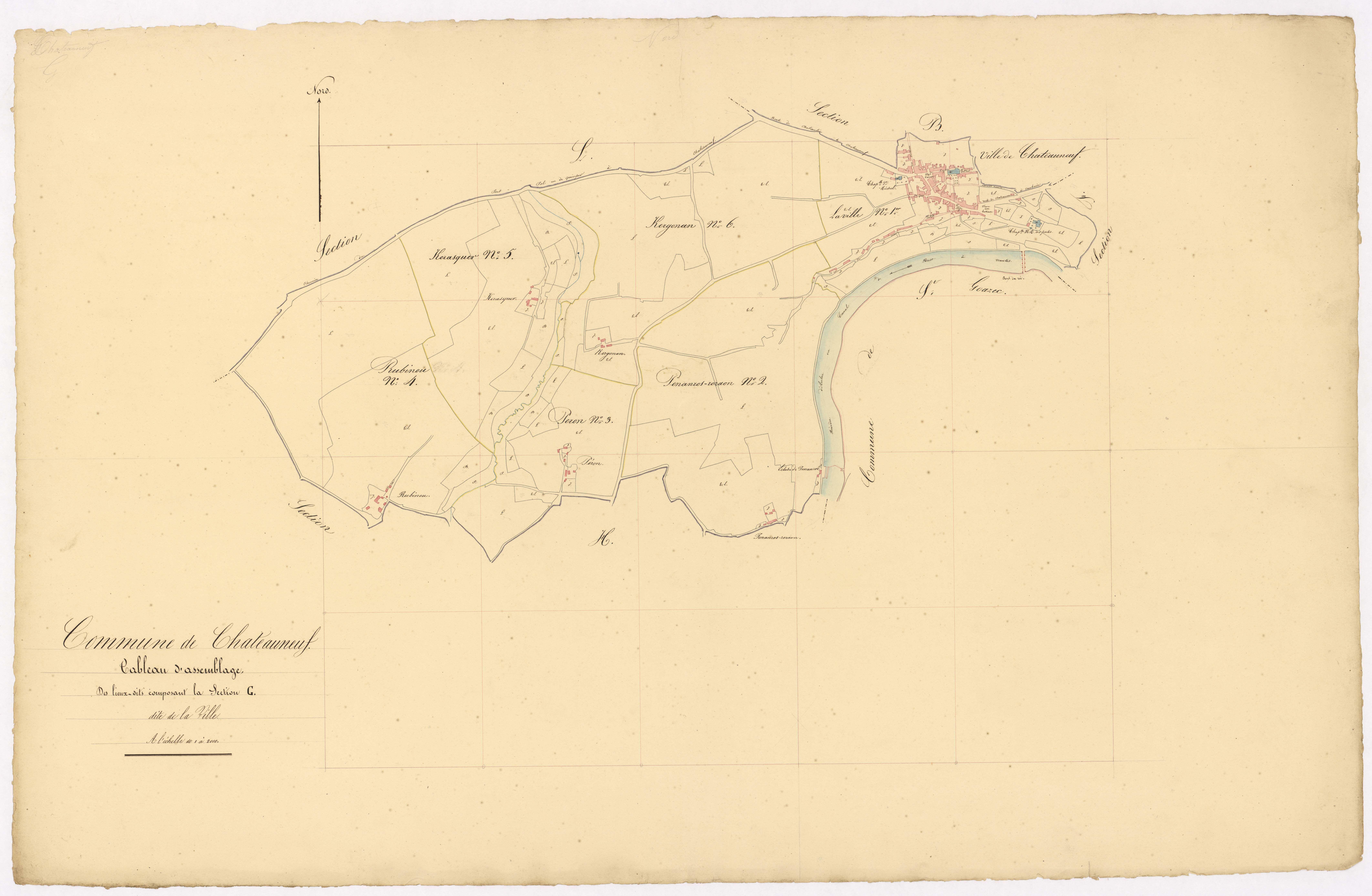 Tableau d'assemblage de la section G.