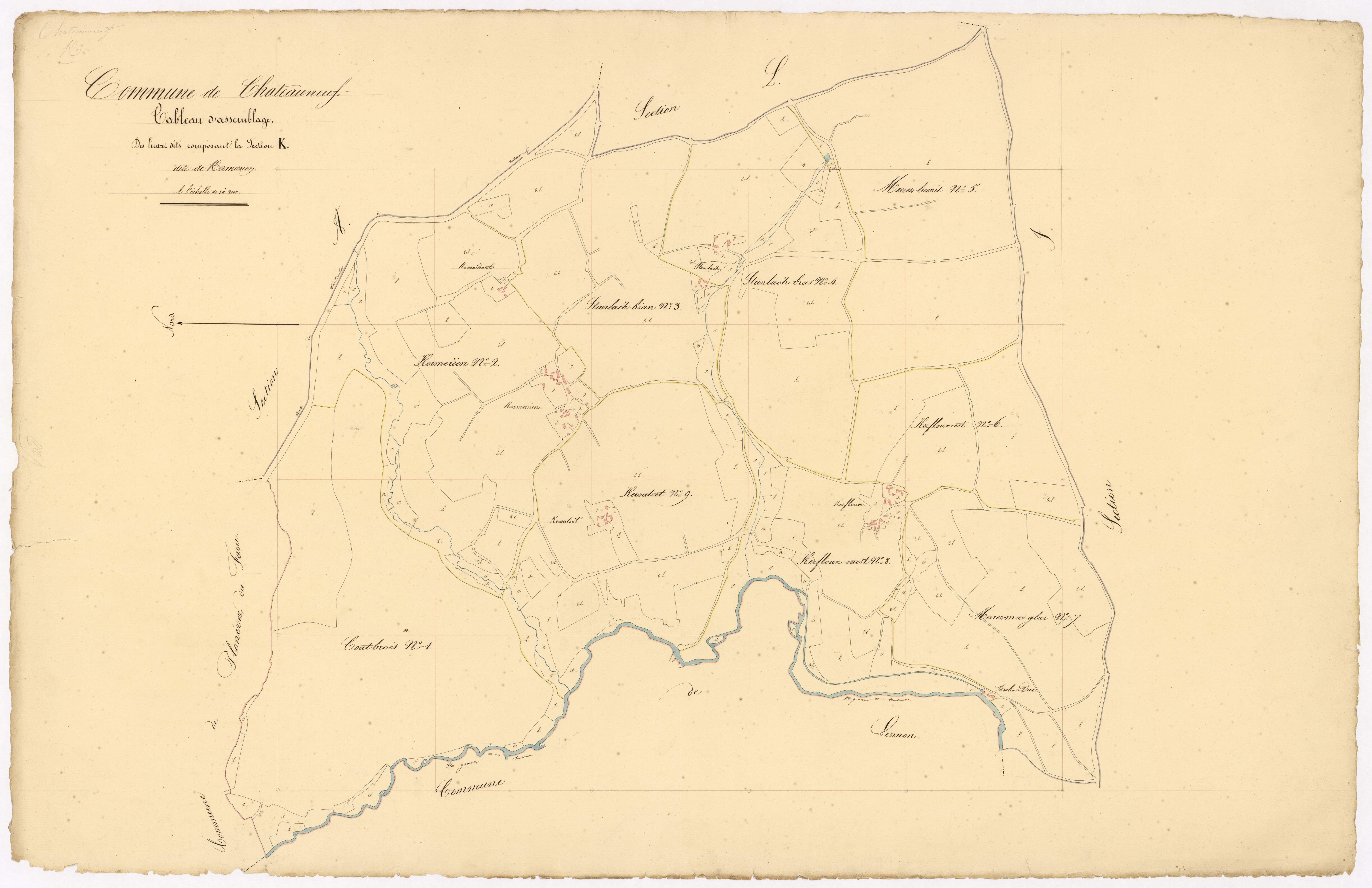 Tableau d'assemblage de la section K.
