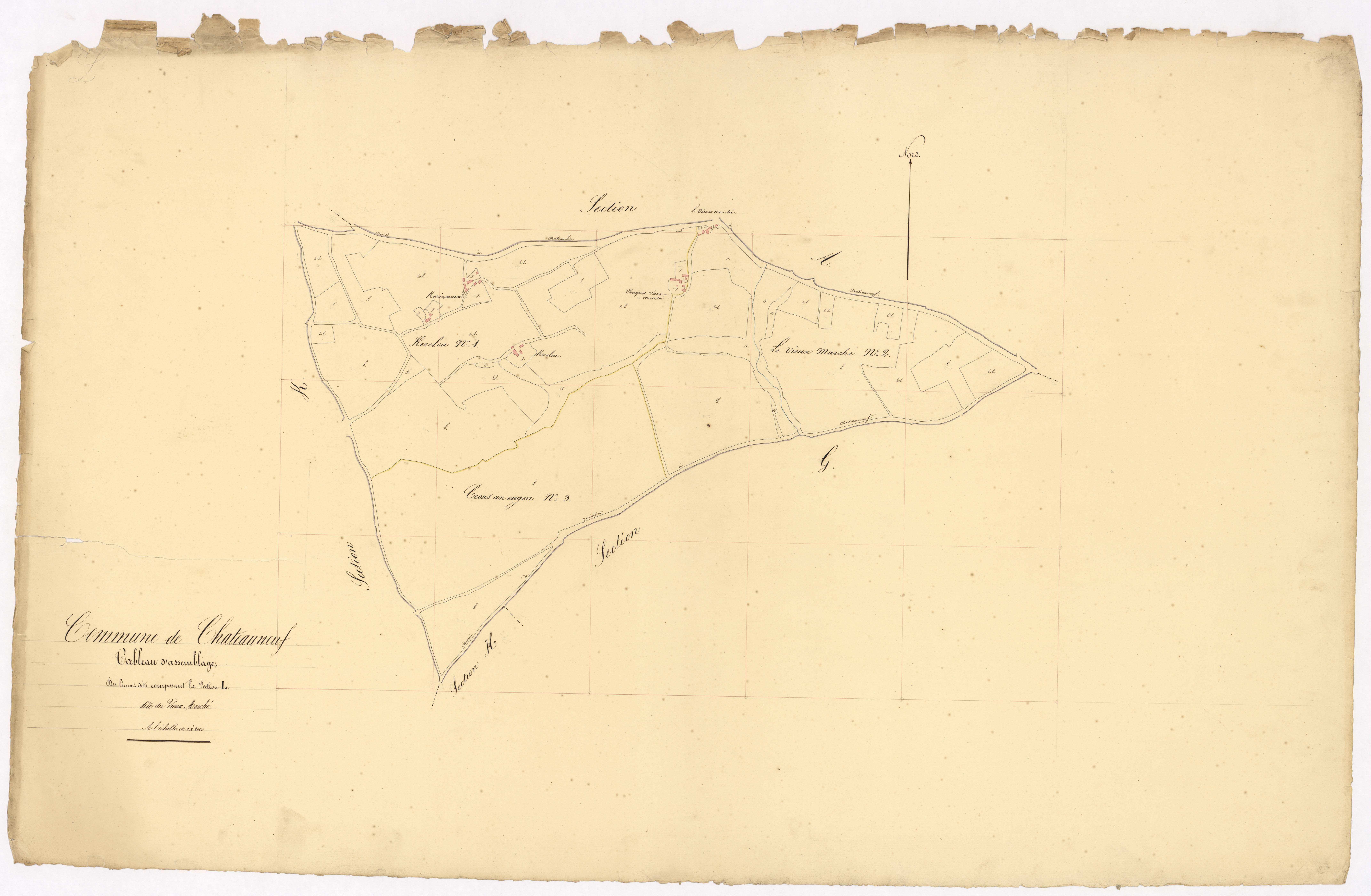 Tableau d'assemblage de la section L.