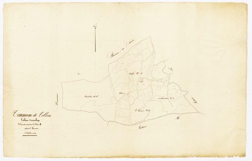 Tableau d'assemblage des lieux-dits composant la section A de la Garenne.