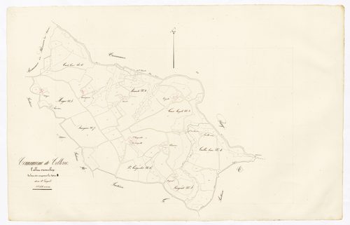 Tableau d'assemblage des lieux-dits composant la section B de Saint-Guénolé.