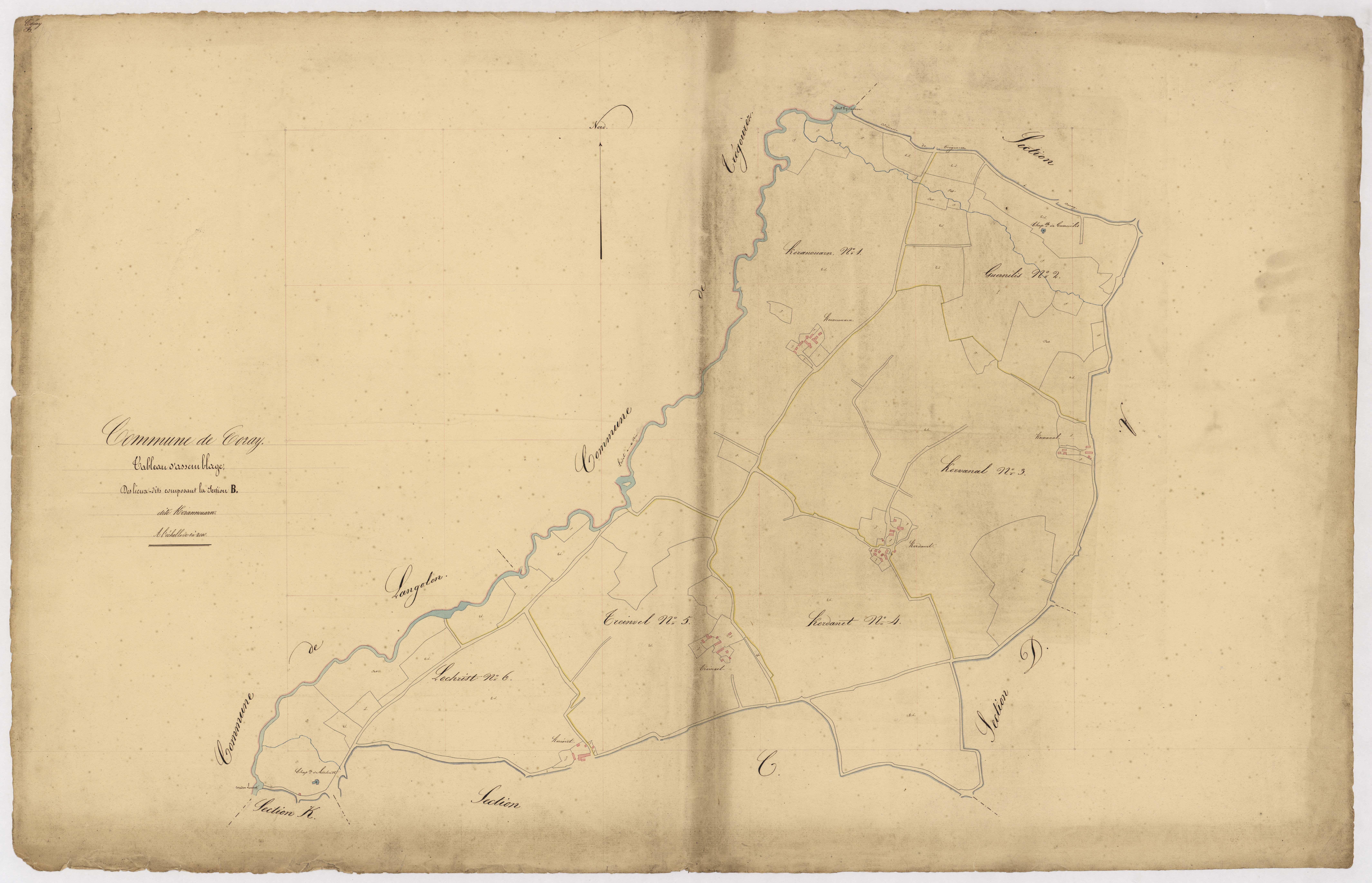 Tableau d'assemblage de la section B.