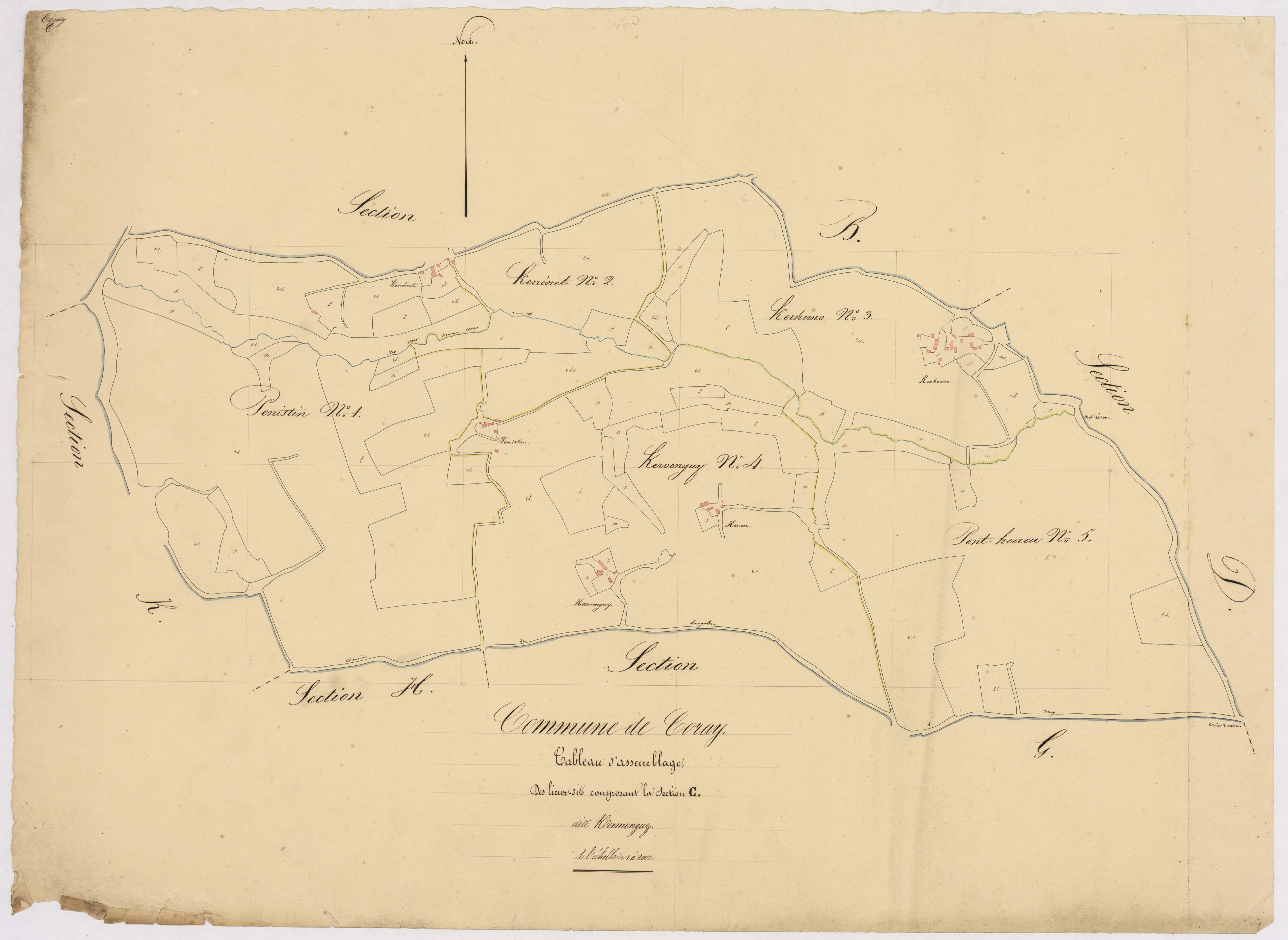 Tableau d'assemblage de la section C.