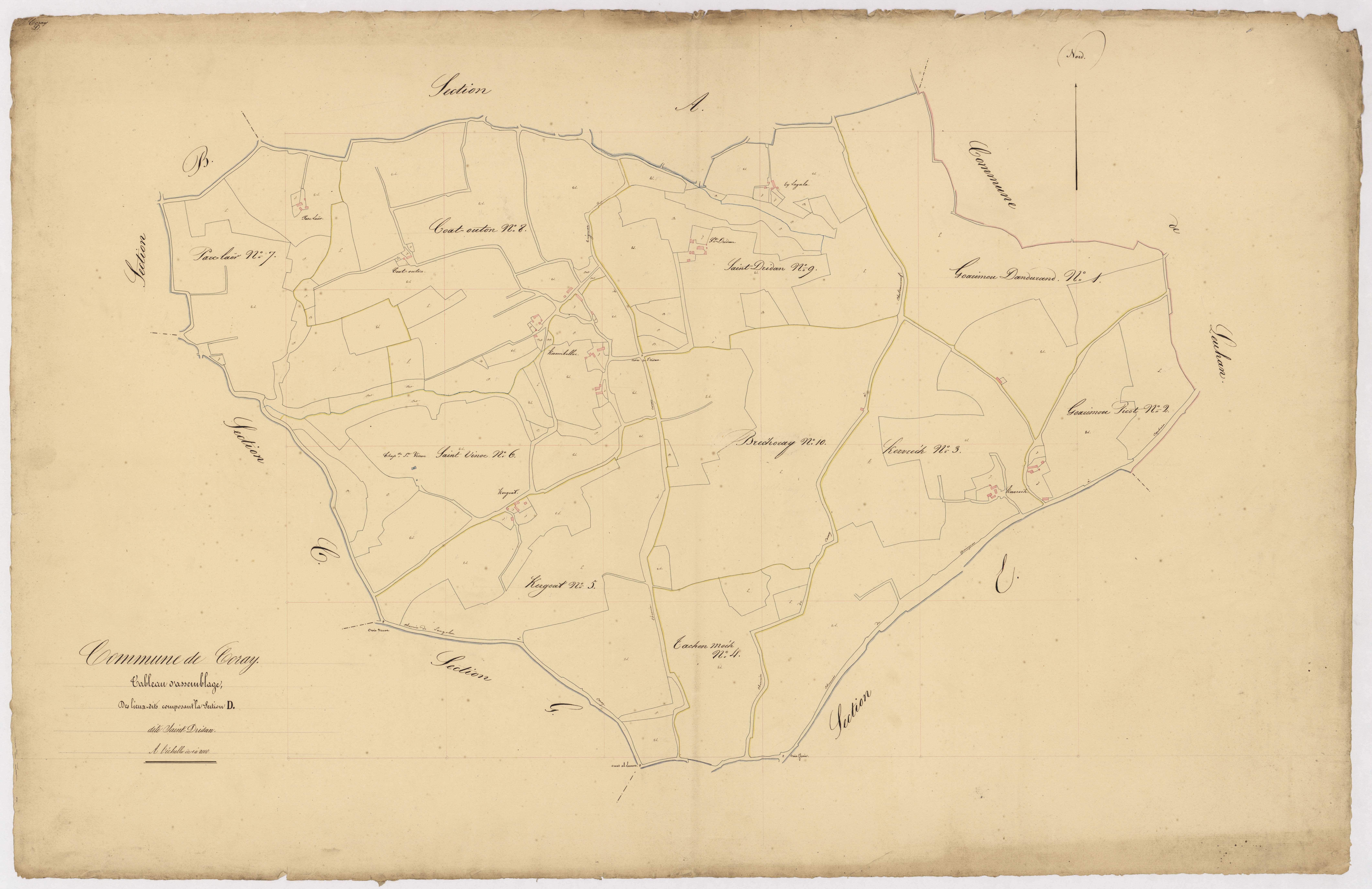 Tableau d'assemblage de la section D.