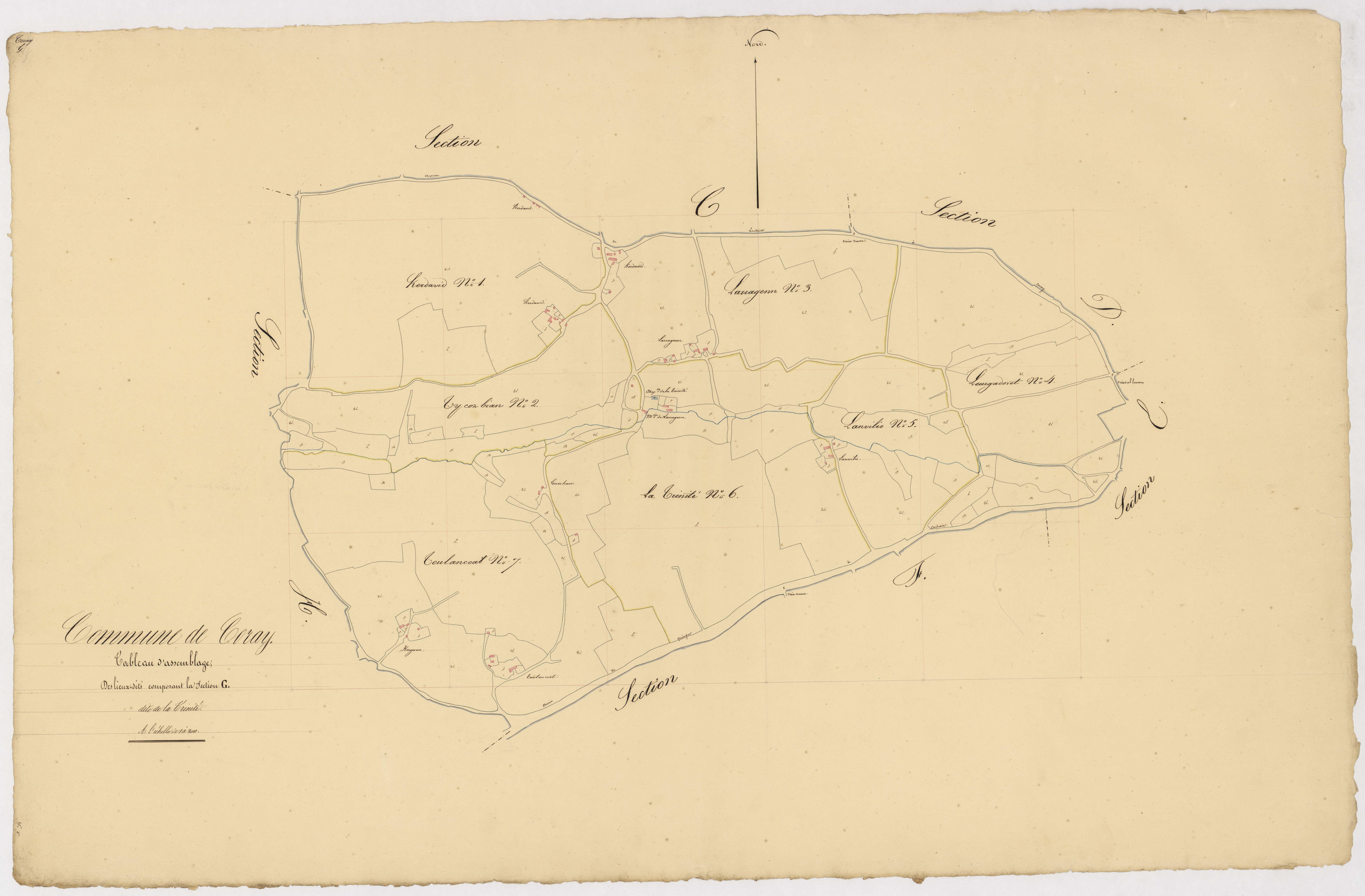 Tableau d'assemblage de la section G.