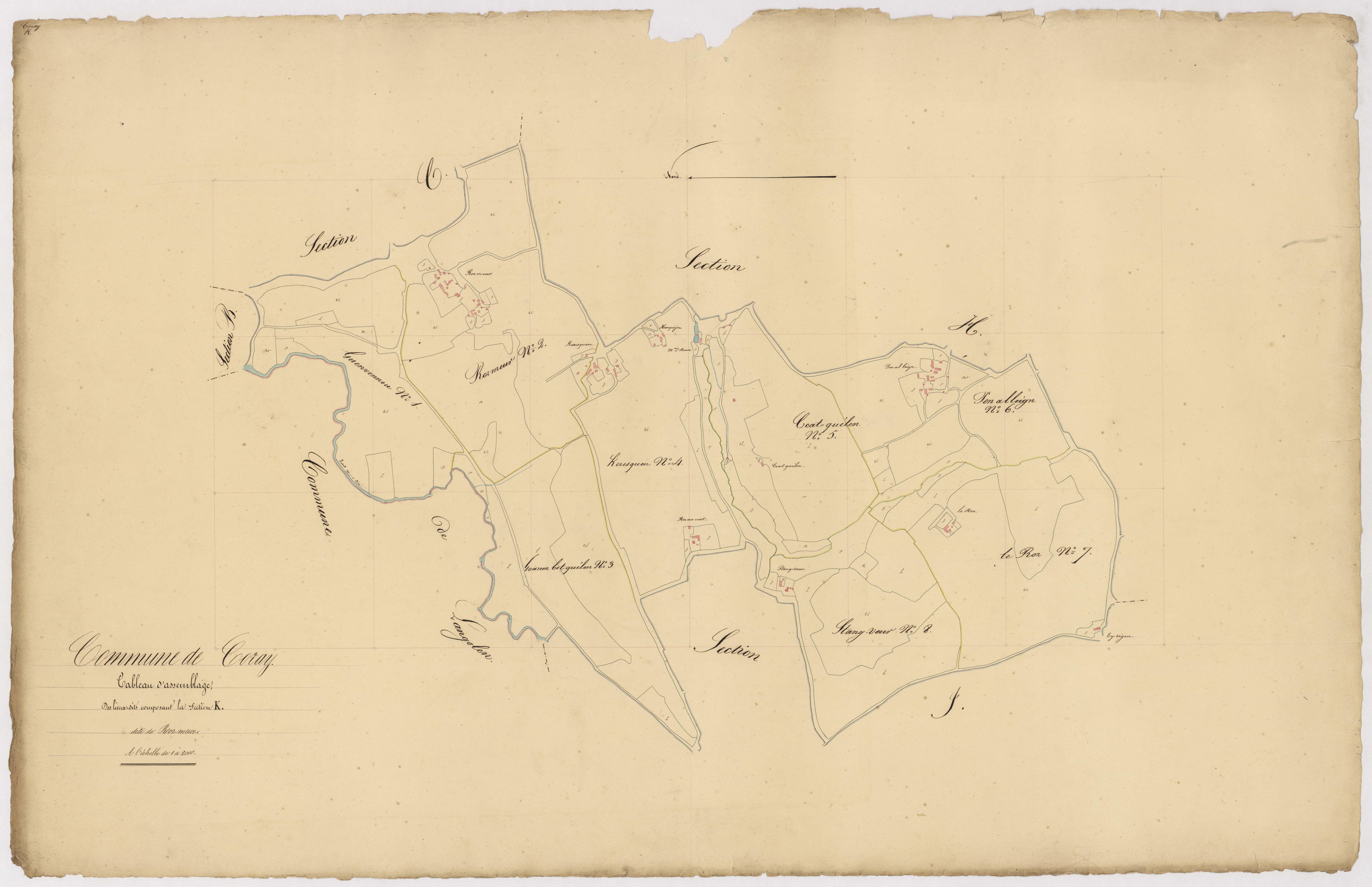 Tableau d'assemblage de la section K.