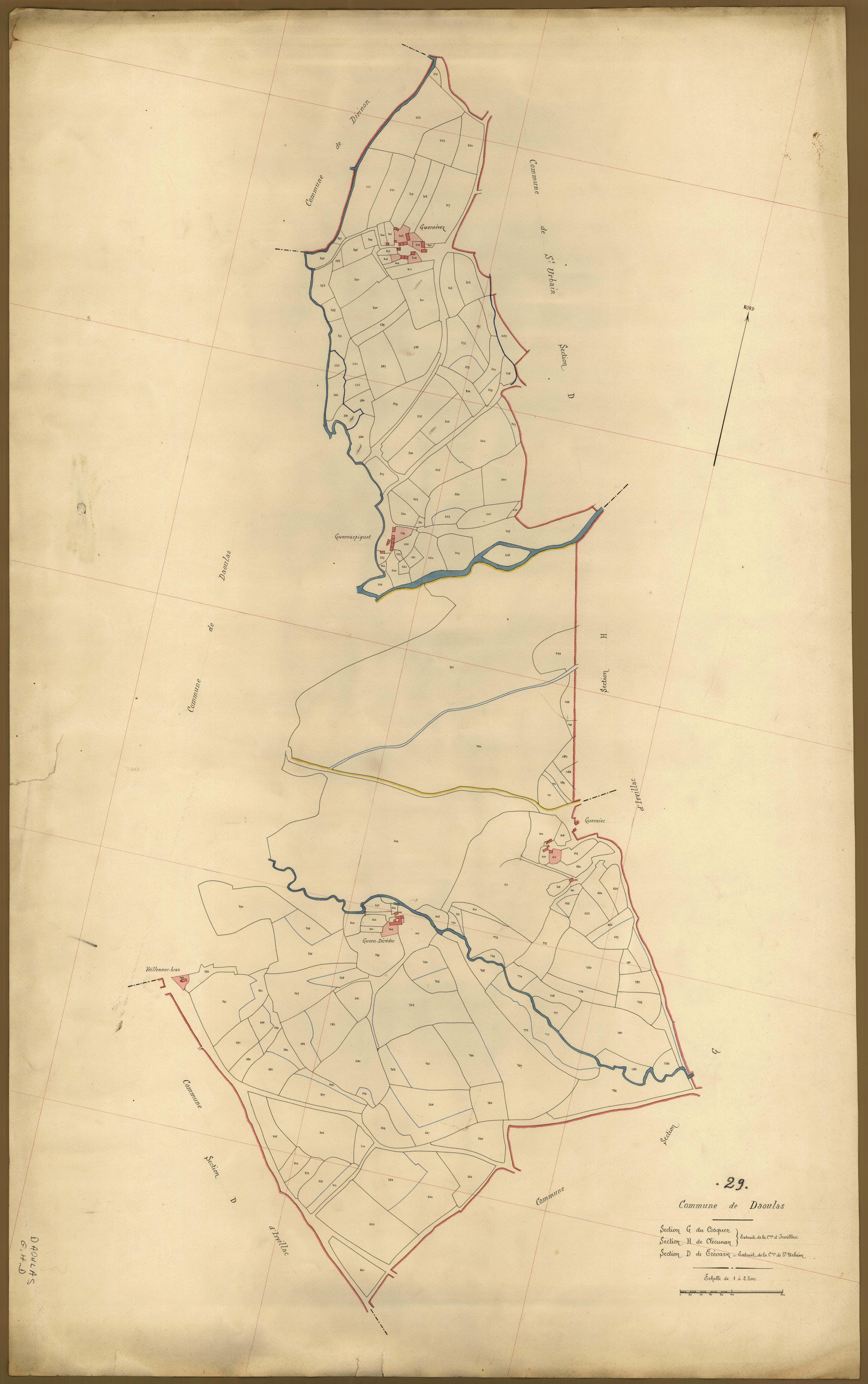 Sections G, H, D.