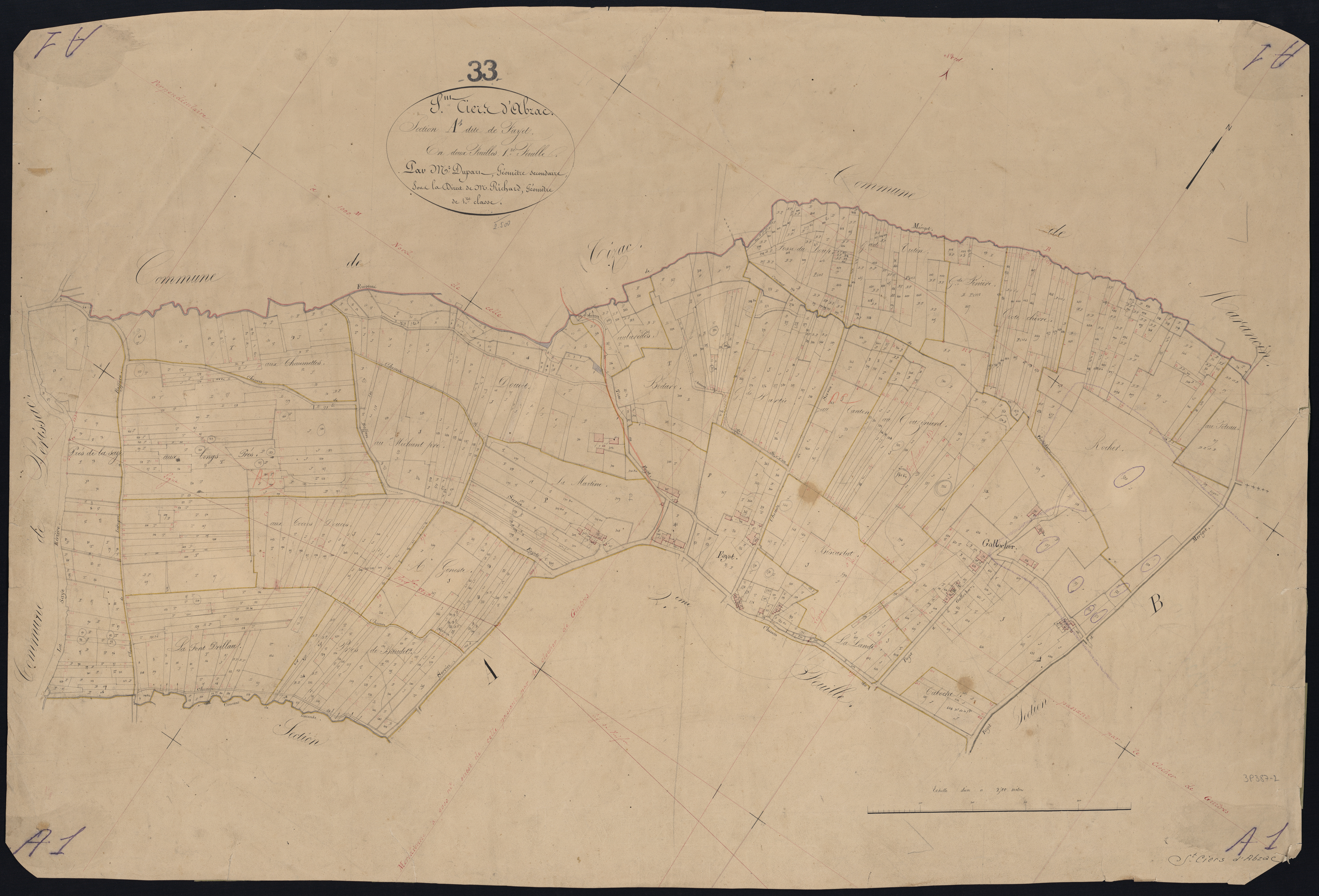 Abzac - -Section A feuille 1 : Fayet
