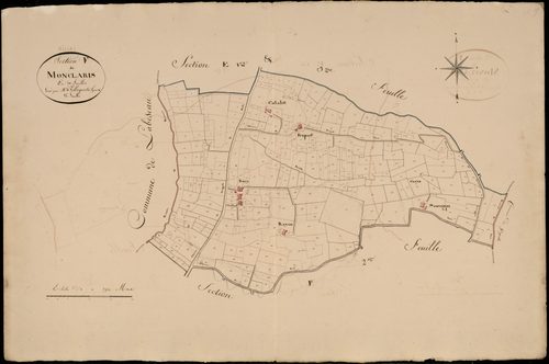 Aillas - -Section F feuille 1 : Monclaris