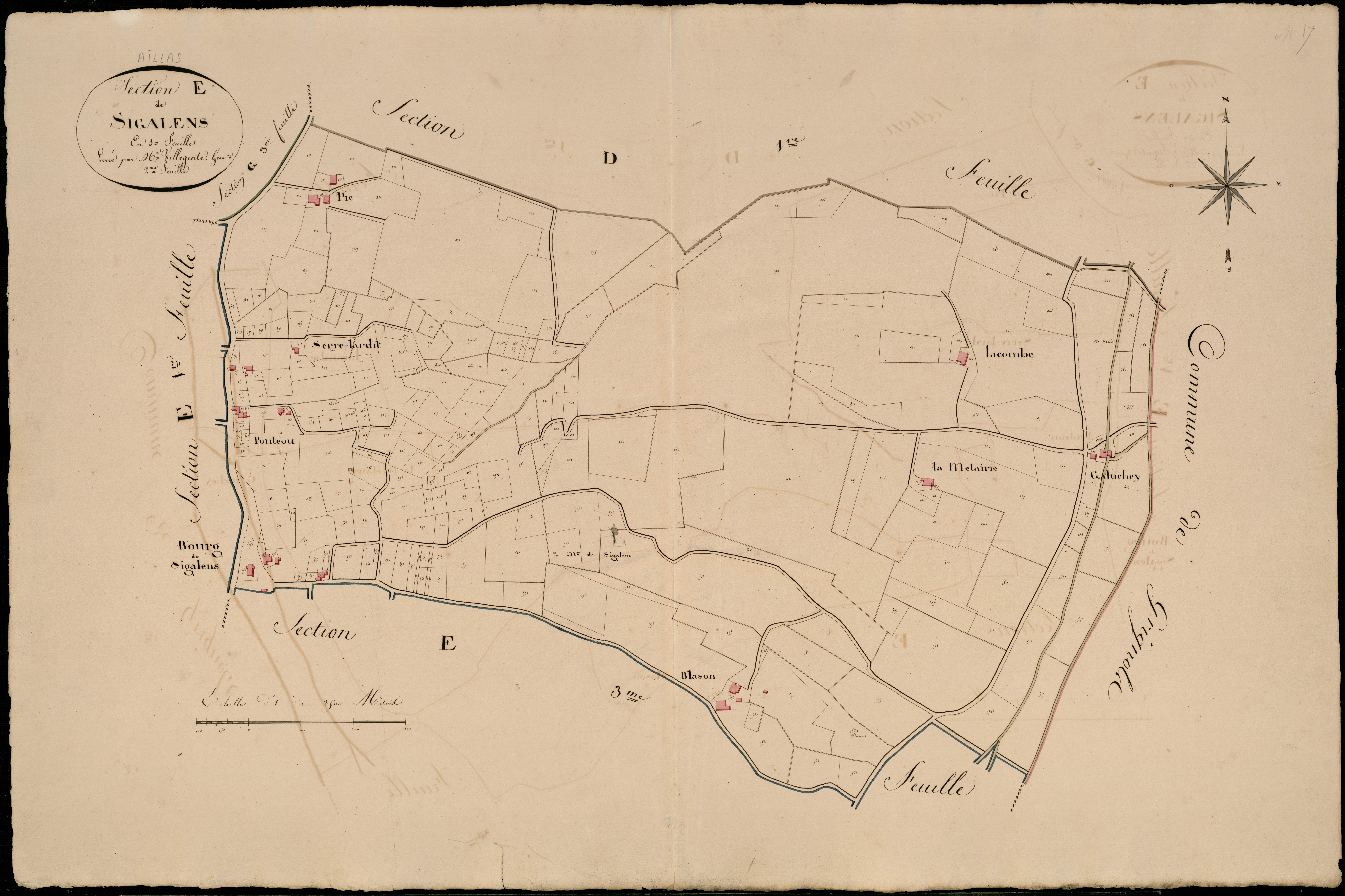 Aillas - -Section E feuille 2 : Sigalens