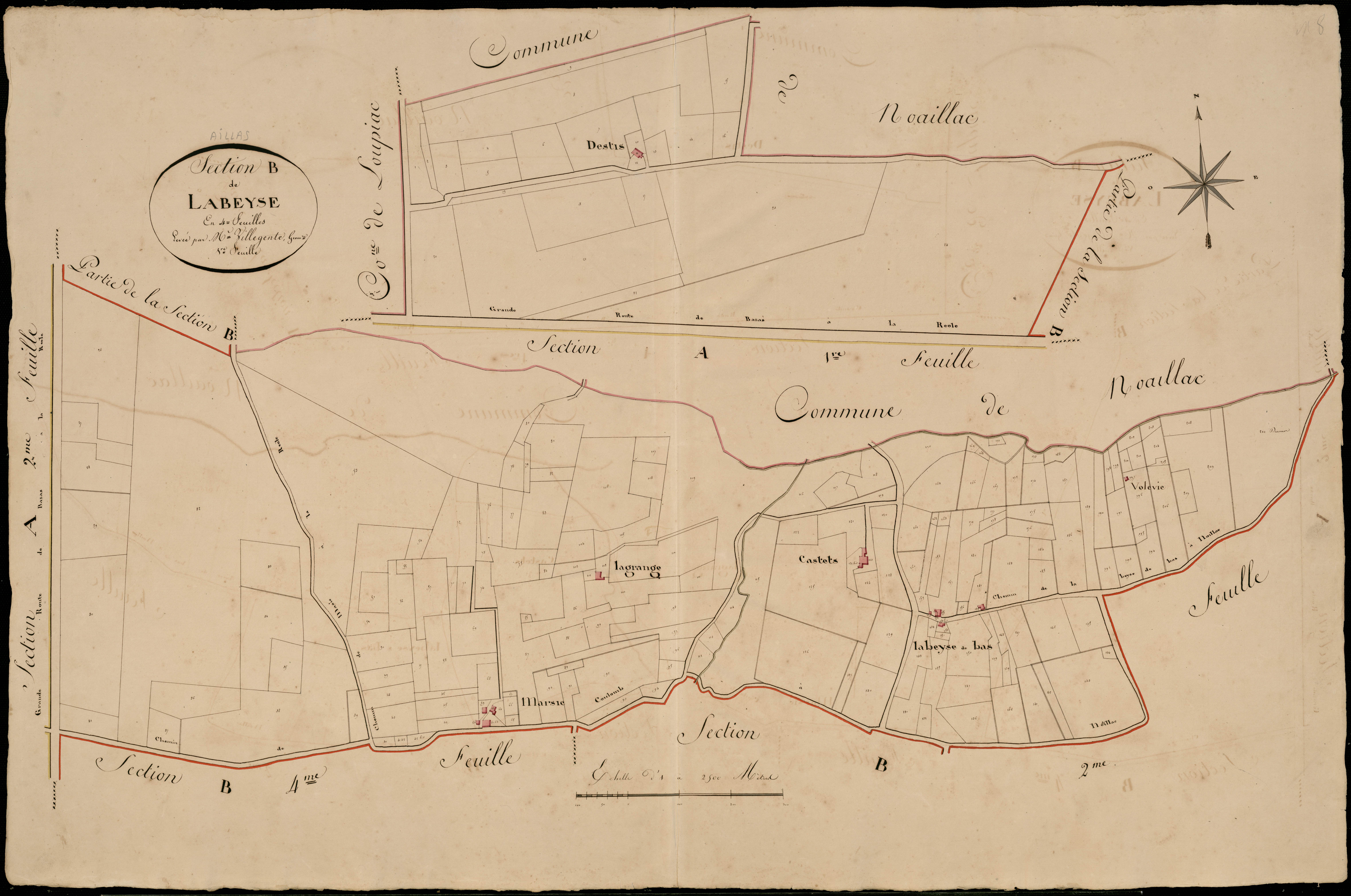 Aillas - -Section B feuille 1 : Labeyse
