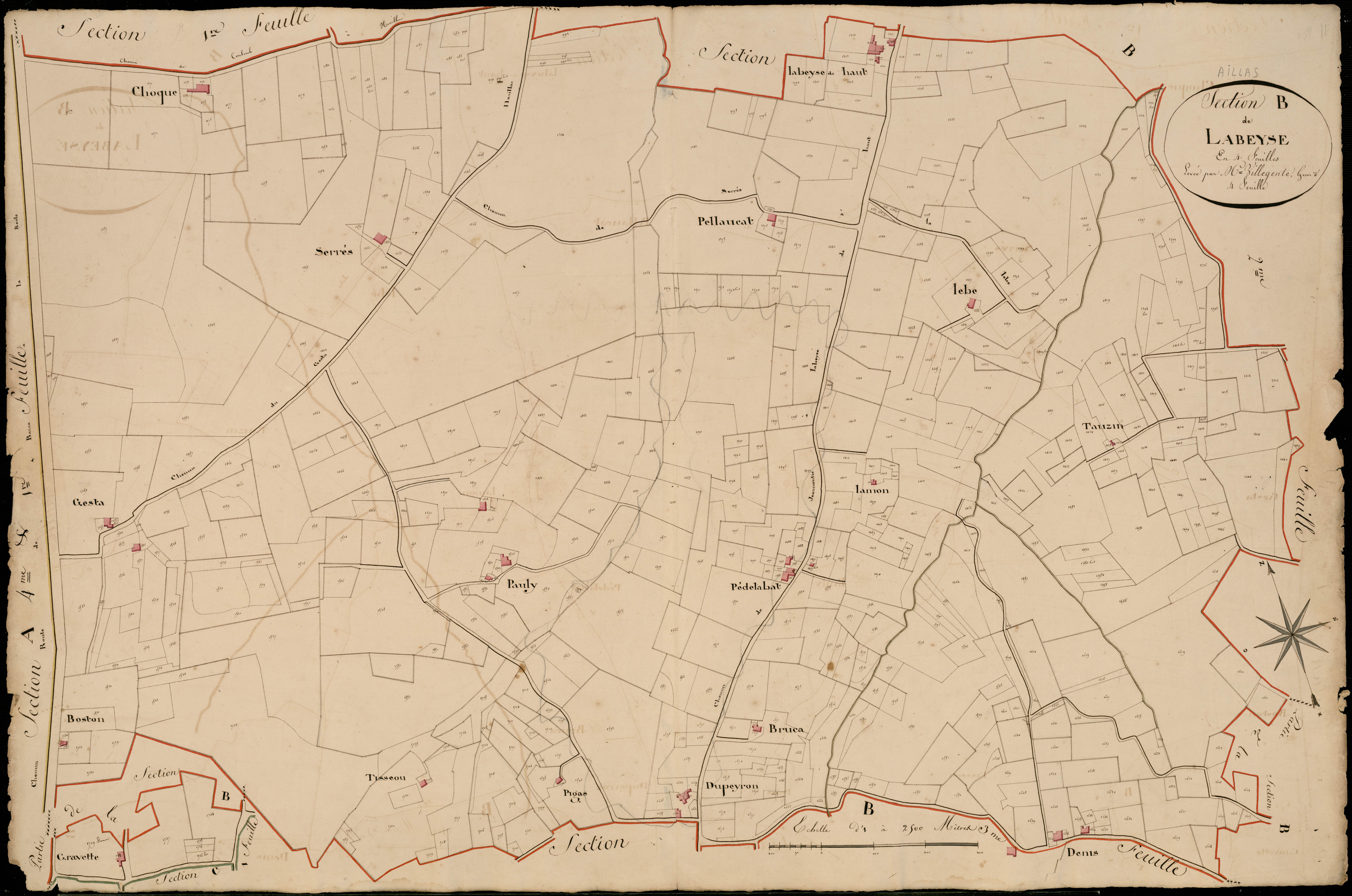 Aillas - -Section B feuille 4 : Labeyse
