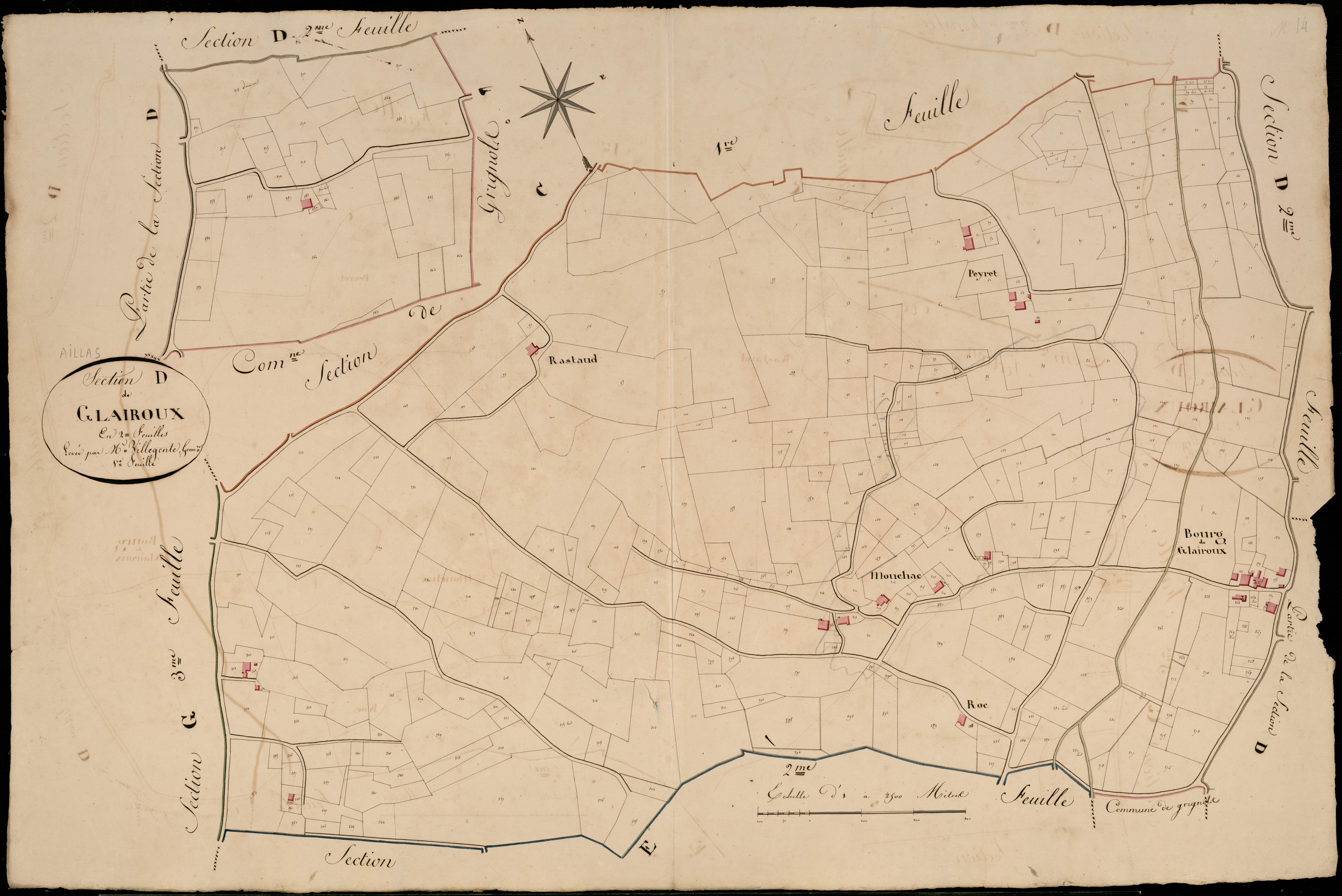 Aillas - -Section D feuille 1 : Glairoux
