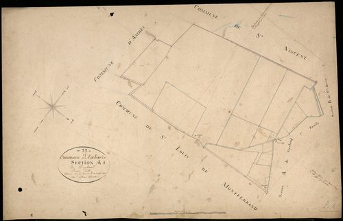 Ambarès-et-Lagrave - -Section A feuille 1 : Peychaud