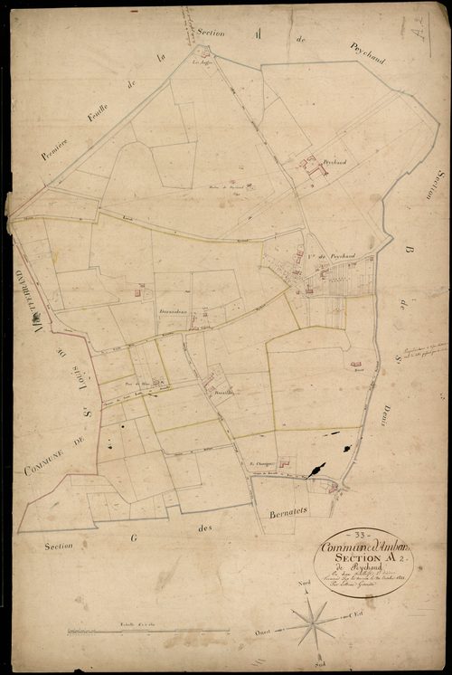 Ambarès-et-Lagrave - -Section A feuille 2 : Peychaud