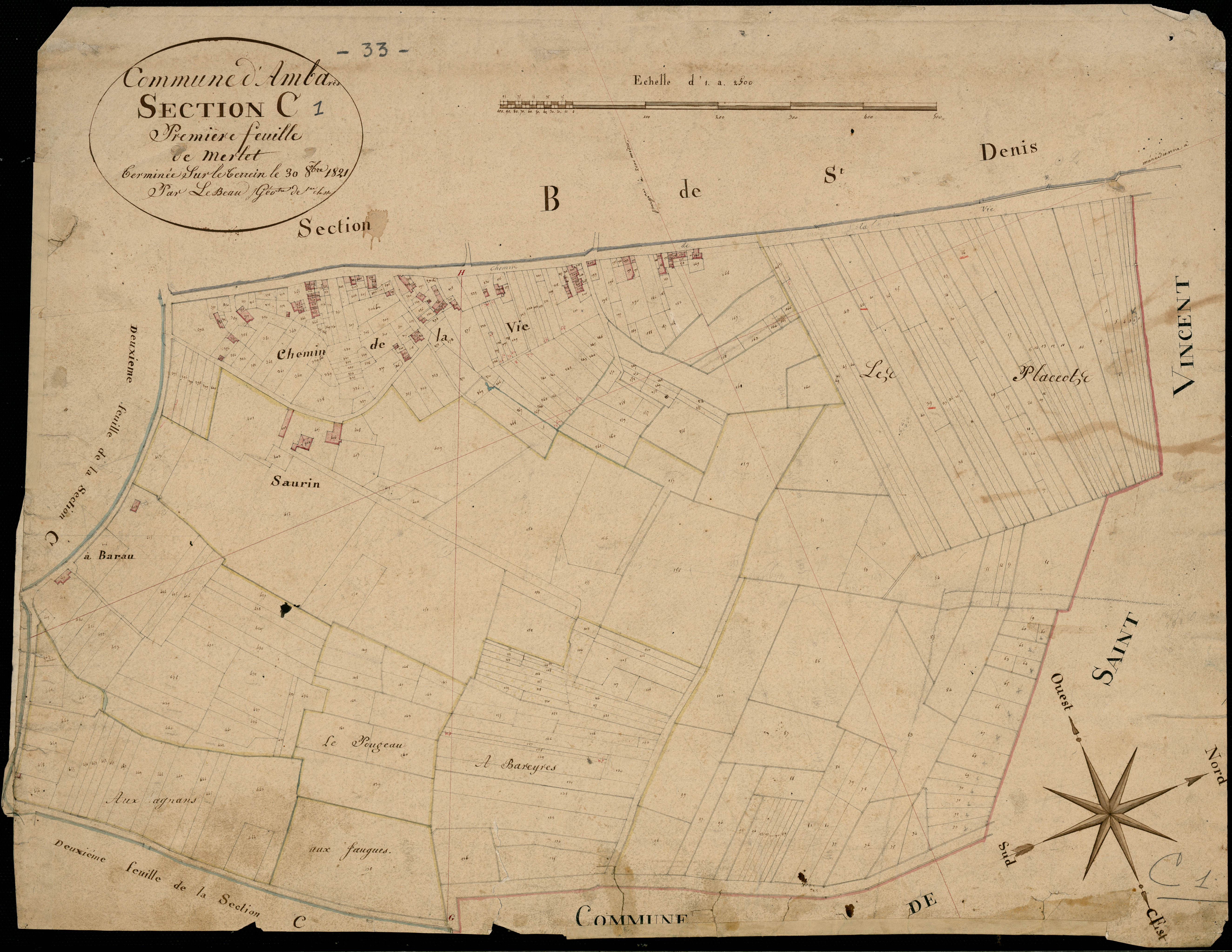 Ambarès-et-Lagrave - -Section C feuille 1 : Merlet