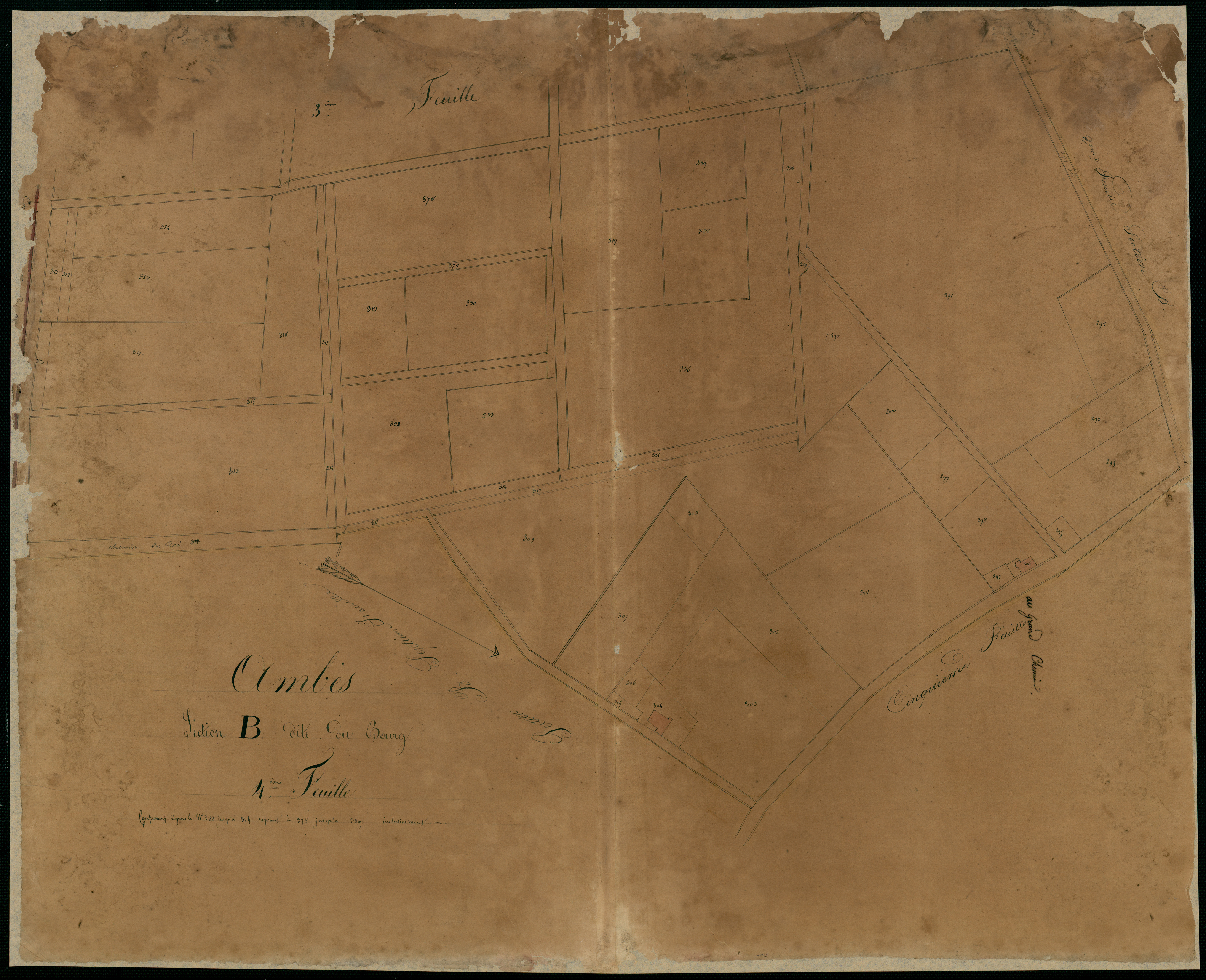 Ambès - -Section B feuille 4 : Le Bourg