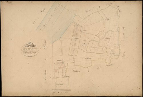 Arbanats - -Section A feuille 1 : Le Bourg