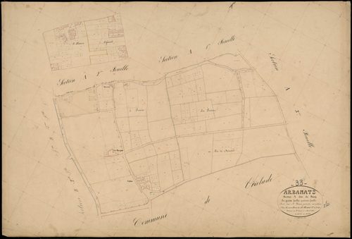 Arbanats - -Section A feuille 4 : Le Bourg