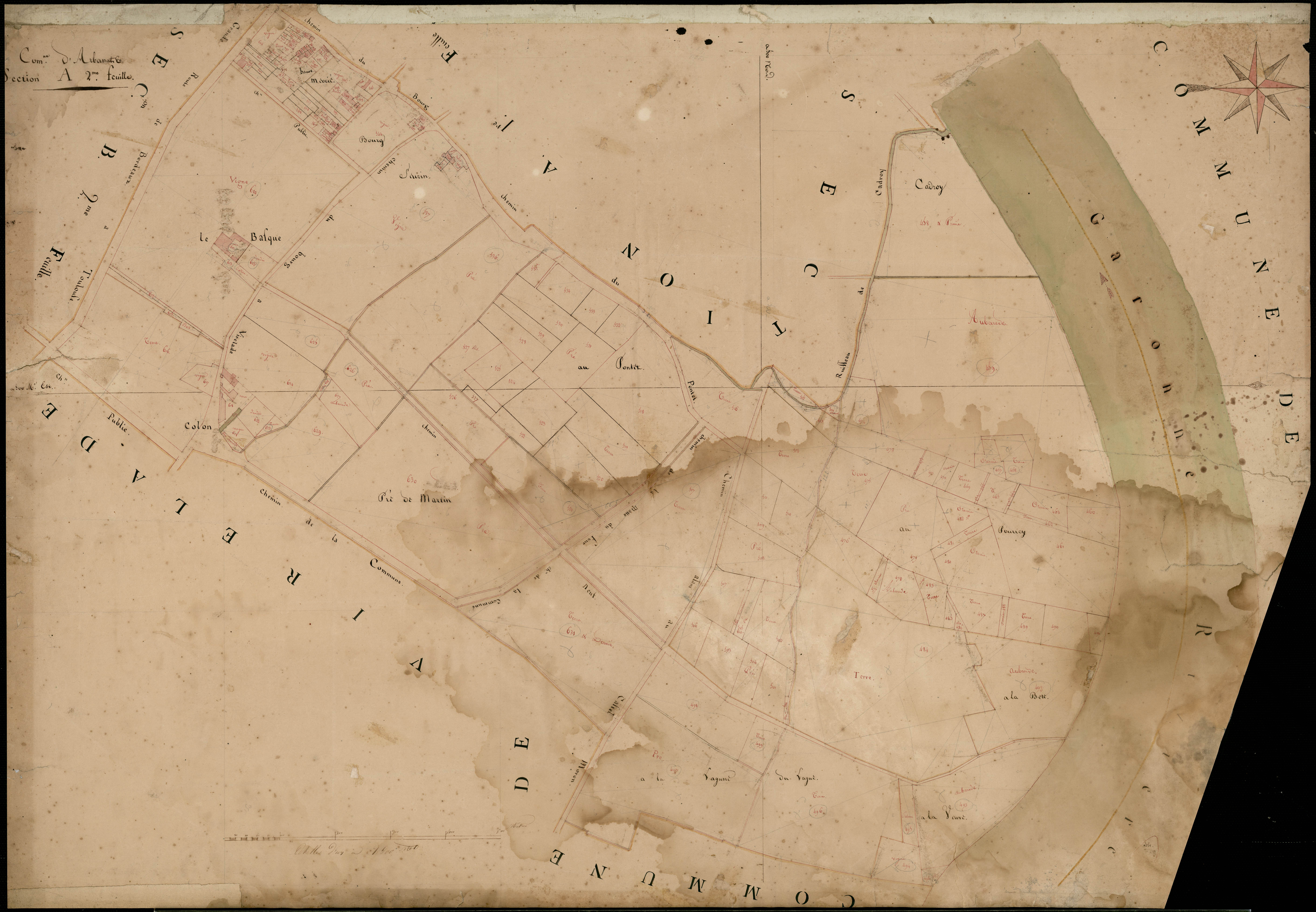 Arbanats - -Section A feuille 2 :