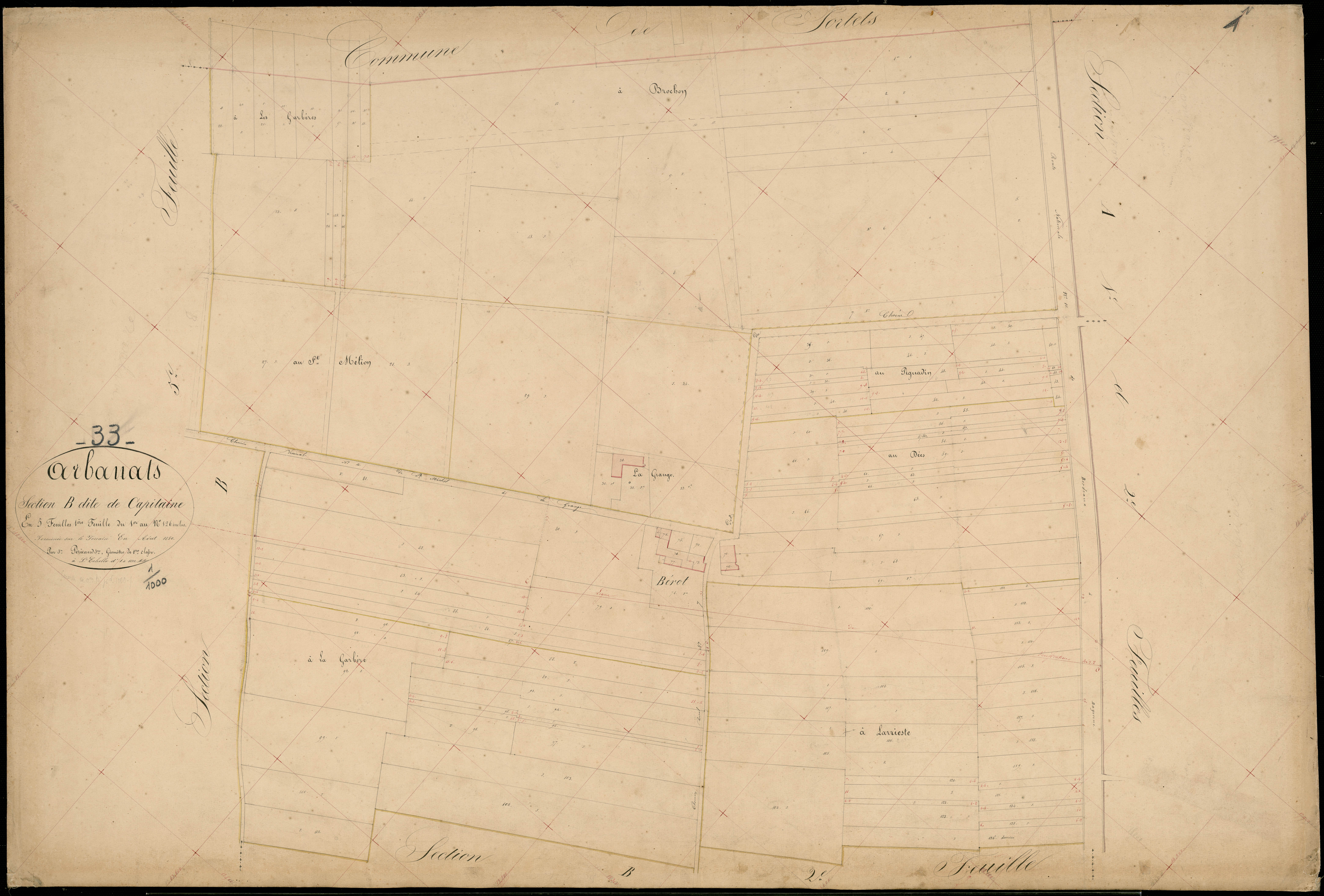 Arbanats - -Section B feuille 1 : Capitaine