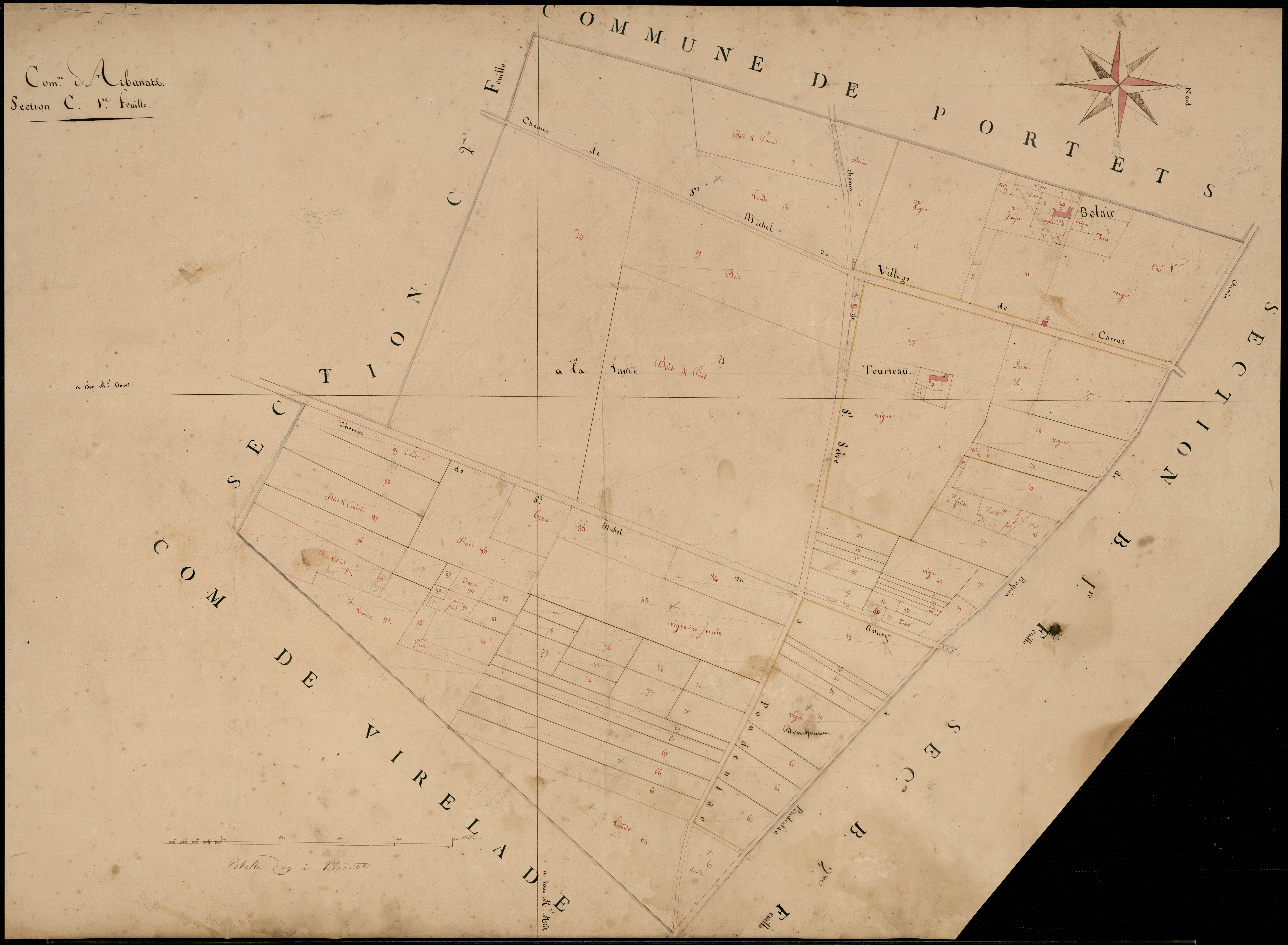 Arbanats - -Section C feuille 1 :