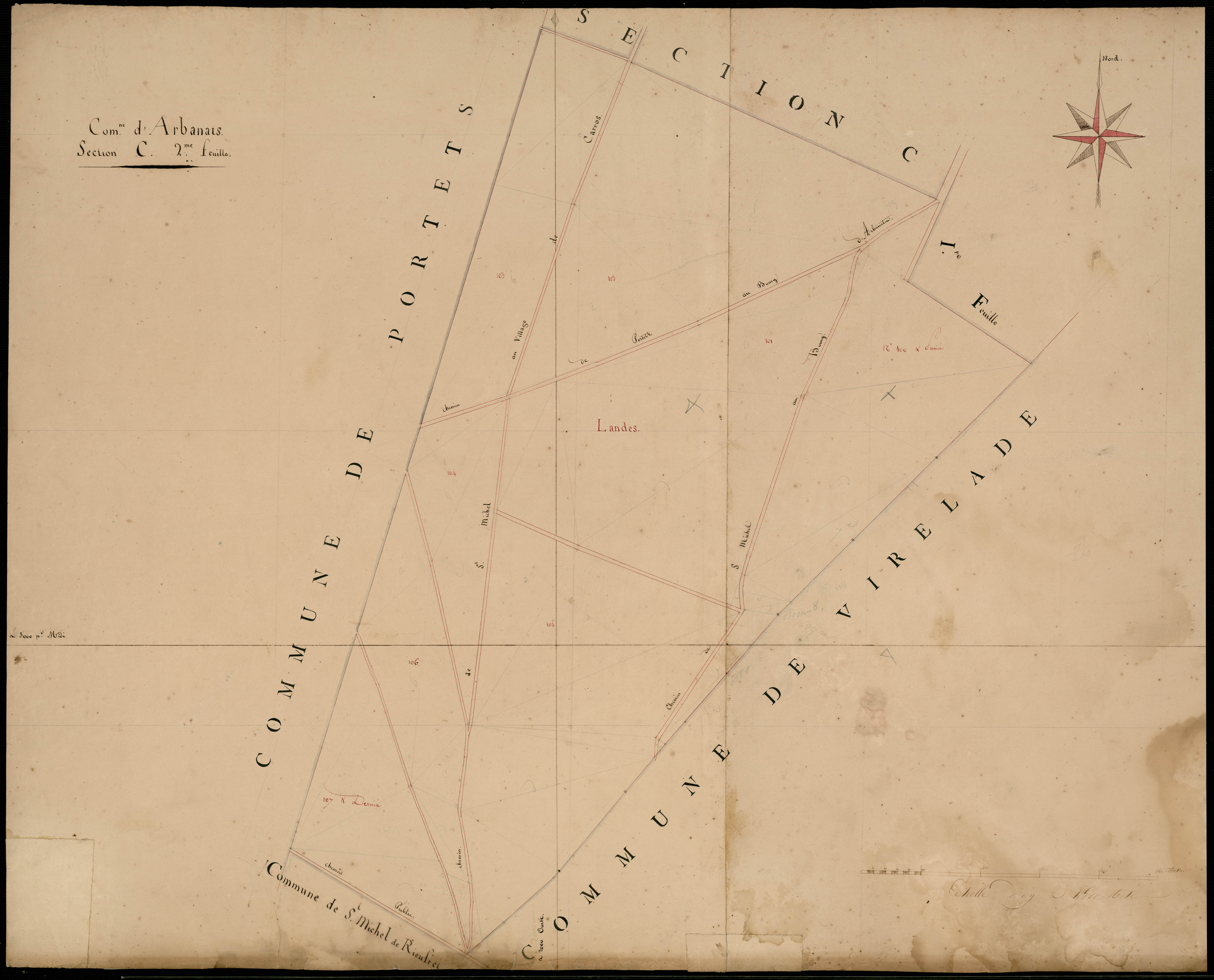 Arbanats - -Section C feuille 2 :