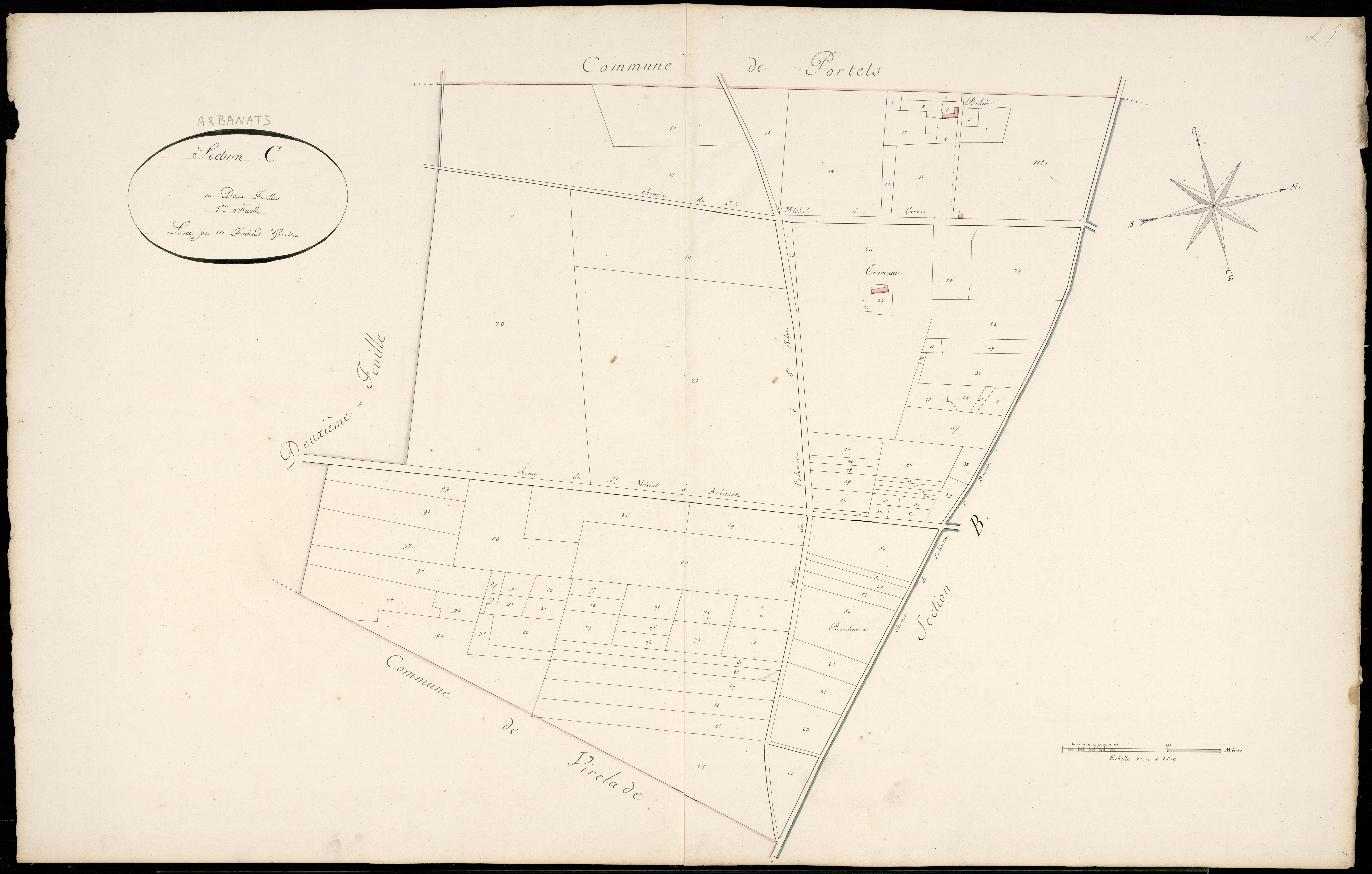 Arbanats - -Section C feuille 1 :